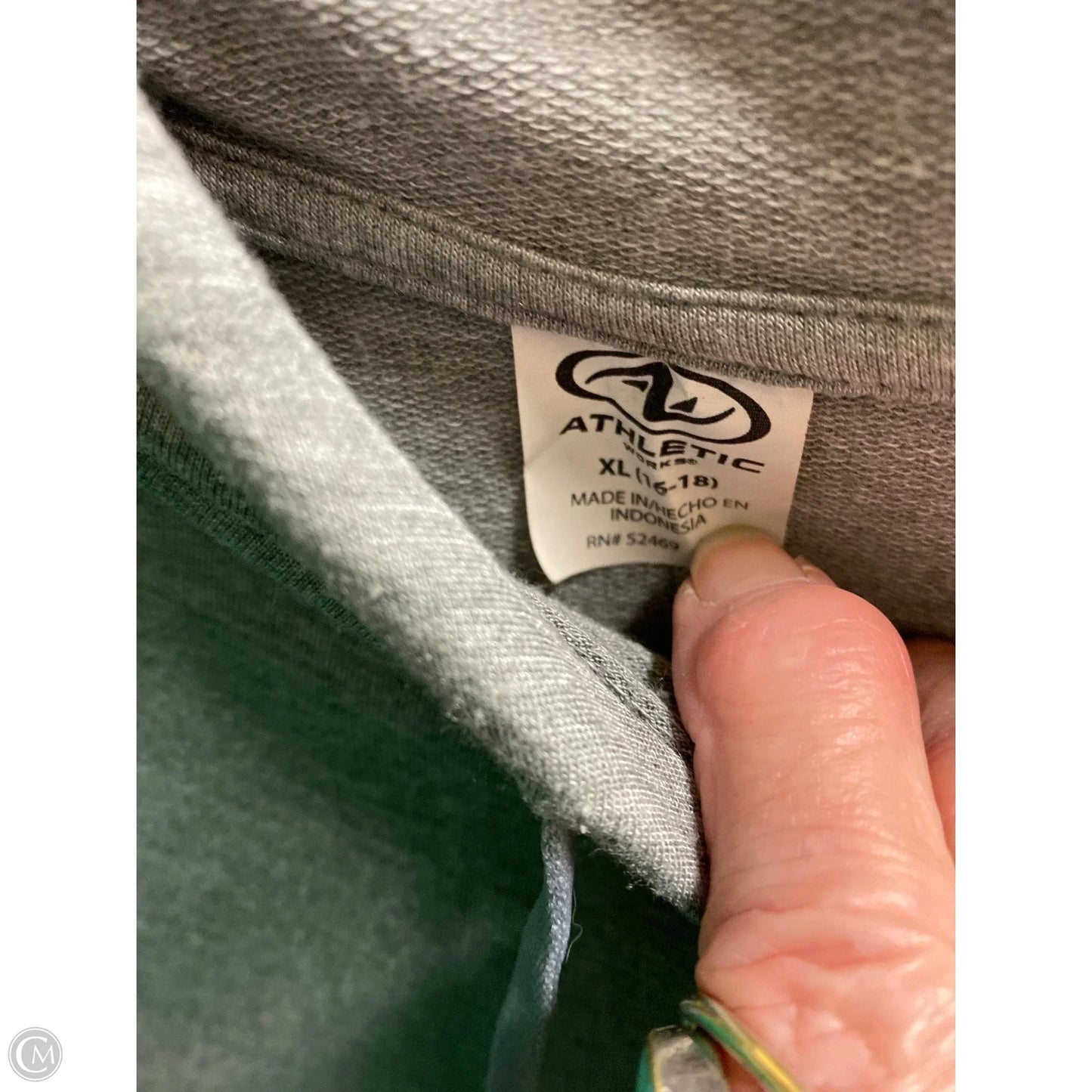 Athletic Sweatshirt Hoodie By Athletic Works In Grey, Size: Xl