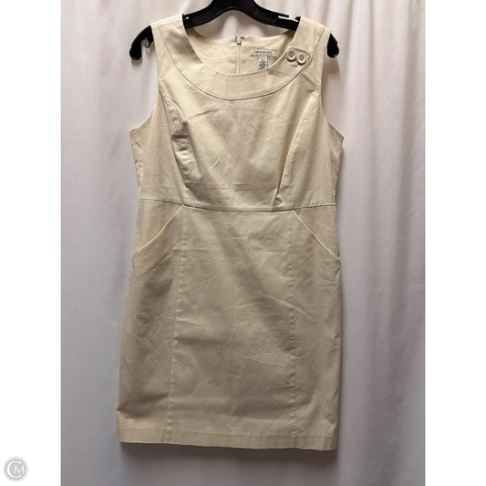 Dress Casual Midi By Banana Republic In Cream, Size: L