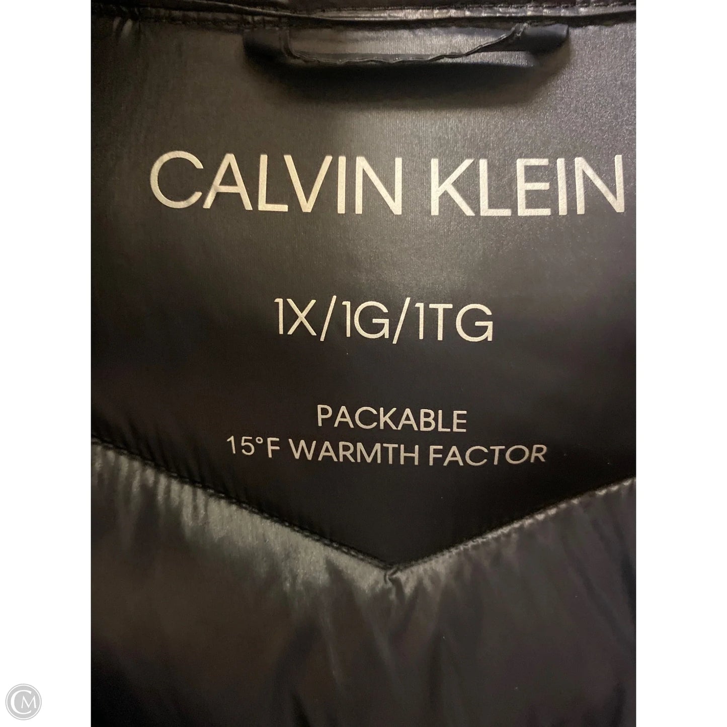 Jacket Puffer & Quilted By Calvin Klein In Black, Size: 1x