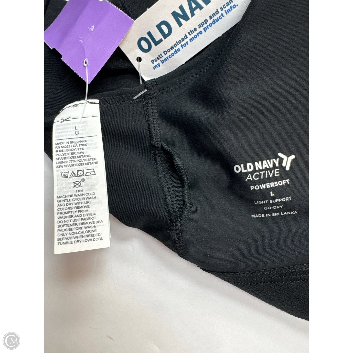 Athletic Bra By Old Navy In Black, Size: L