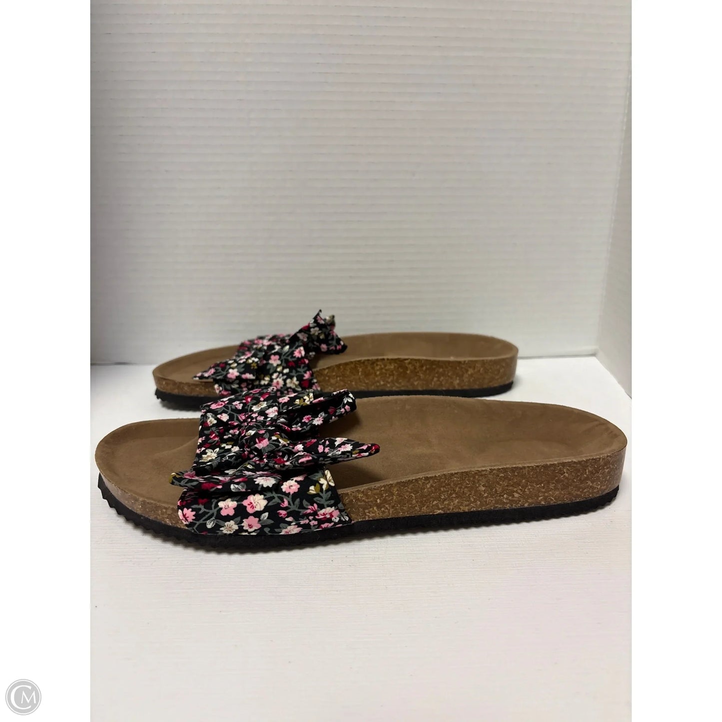 Sandals Flats By Clothes Mentor In Floral Print, Size: 9