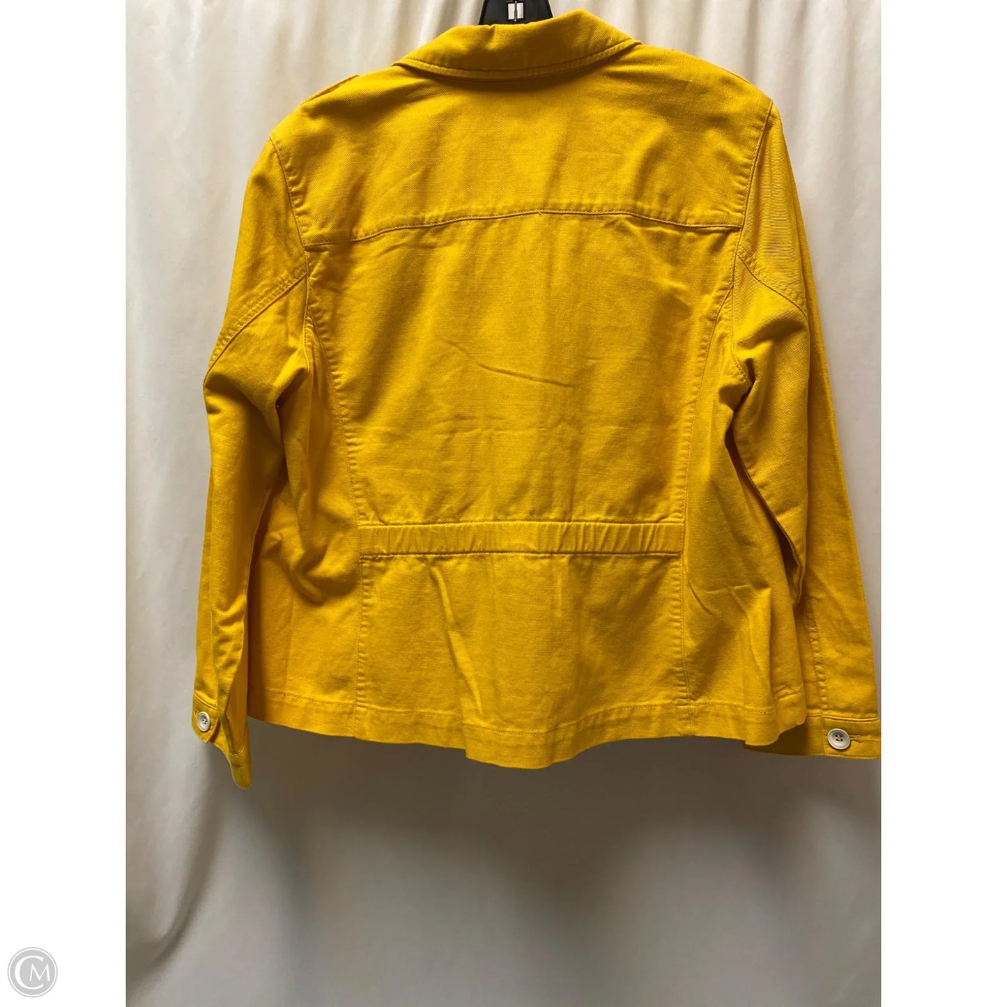 Jacket Denim By Talbots In Yellow Denim, Size: 1x
