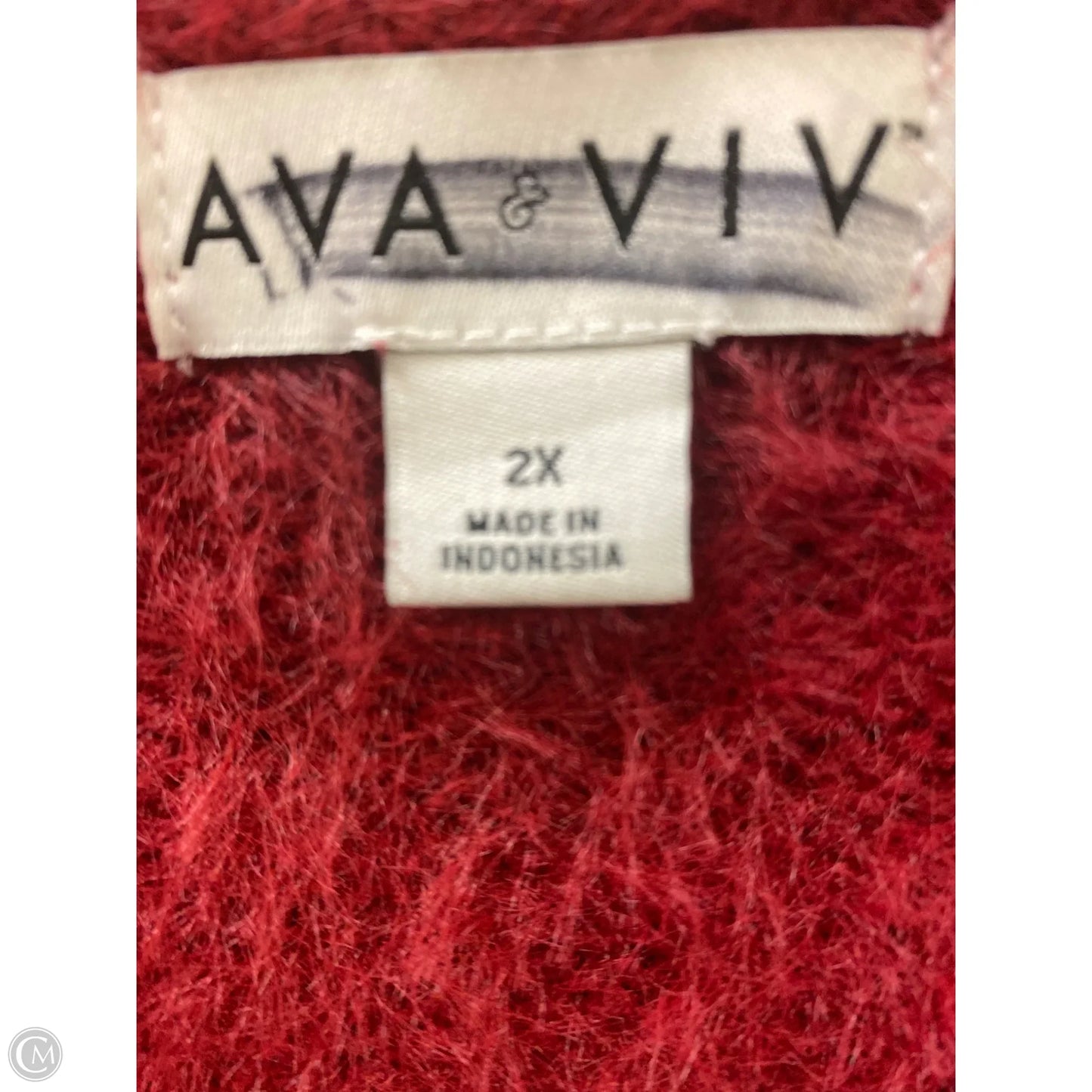 Sweater By Ava & Viv In Red, Size: 2x
