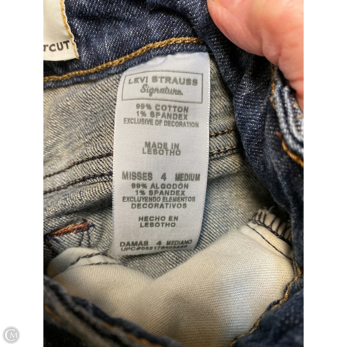 Jeans Straight By Levis In Blue Denim, Size: 4