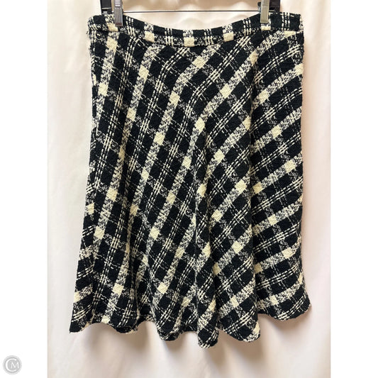 Skirt Midi By Clothes Mentor In Black & White, Size: L
