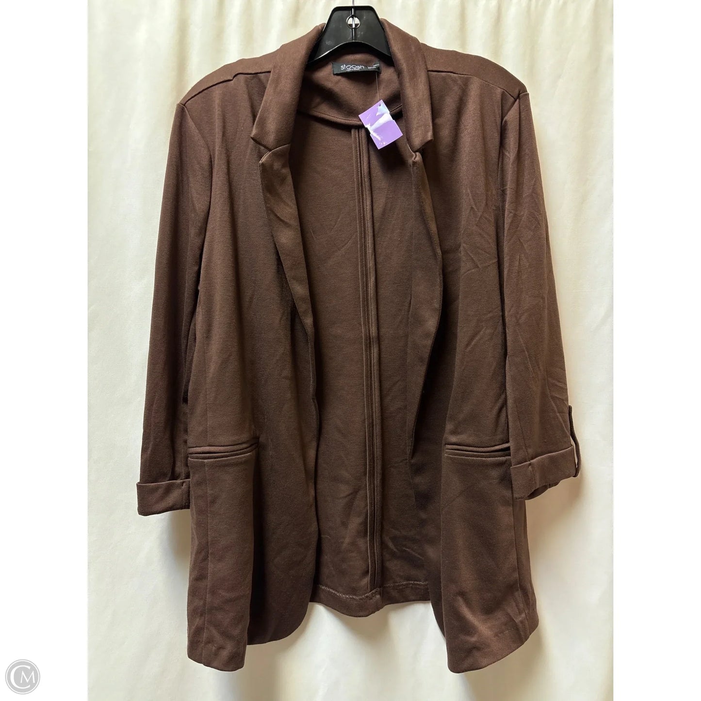 Blazer By Clothes Mentor In Brown, Size: Xl