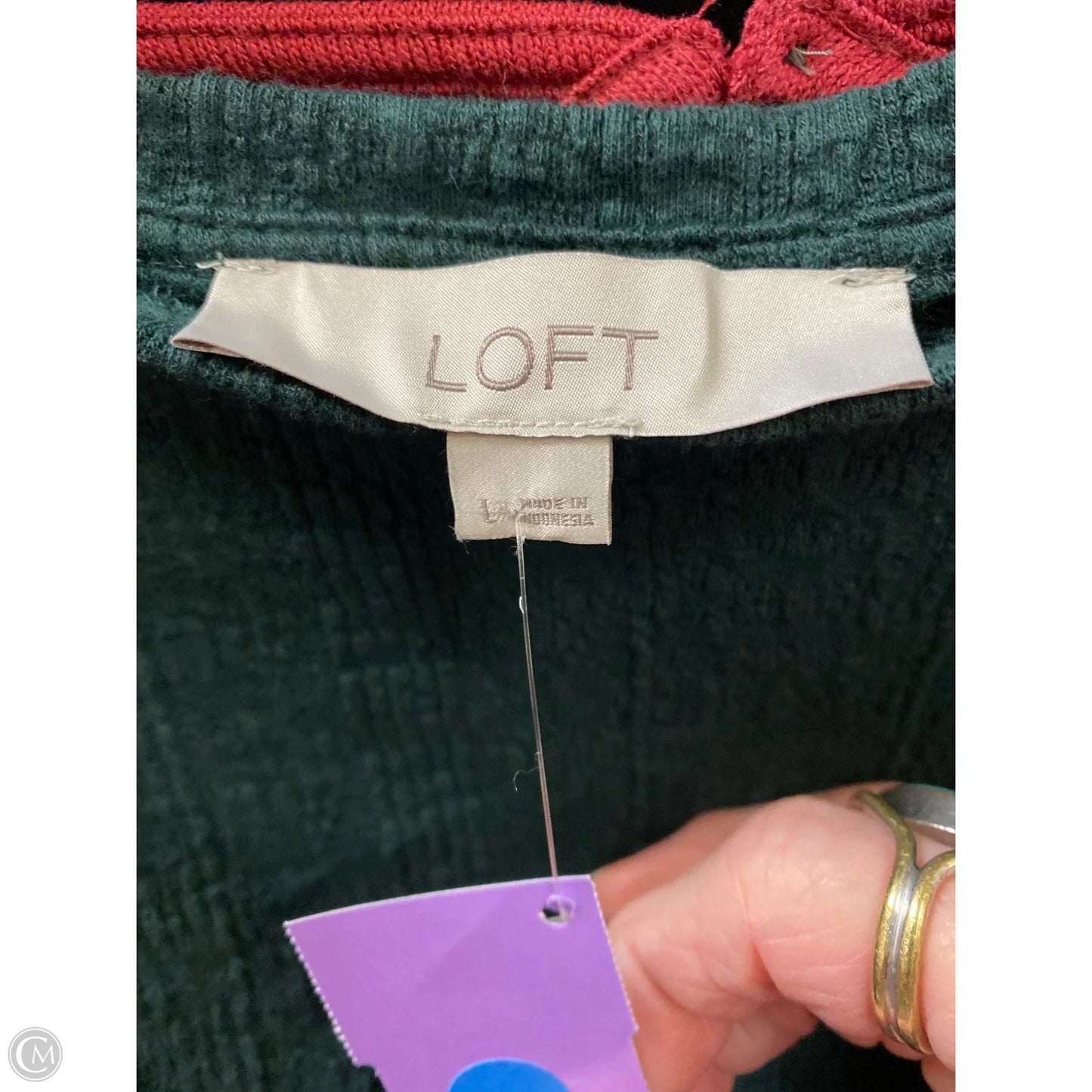 Top Long Sleeve By Loft In Green, Size: L