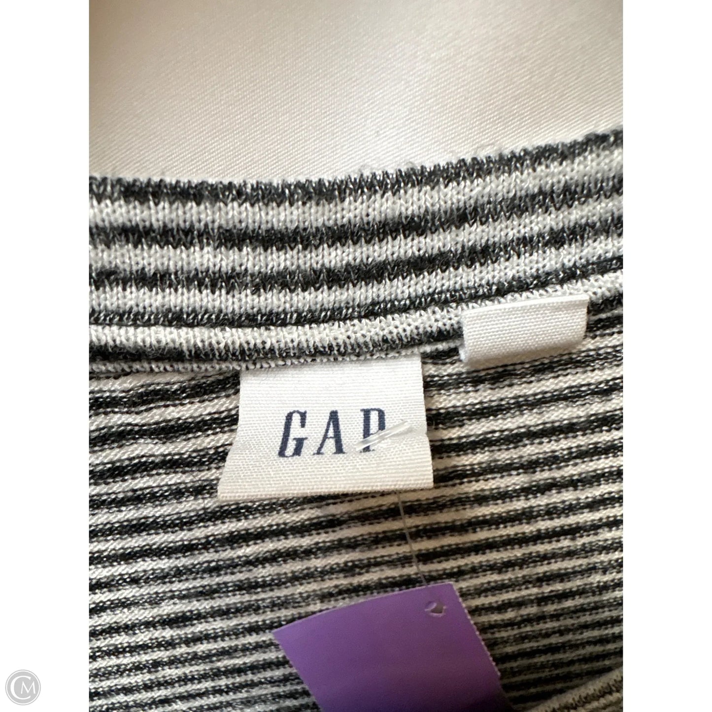 Top Long Sleeve By Gap In Striped Pattern, Size: L