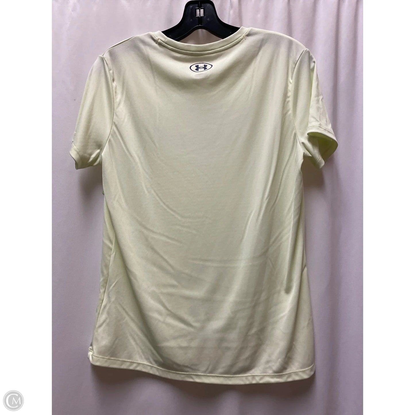 Athletic Top Short Sleeve By Under Armour In Yellow, Size: S