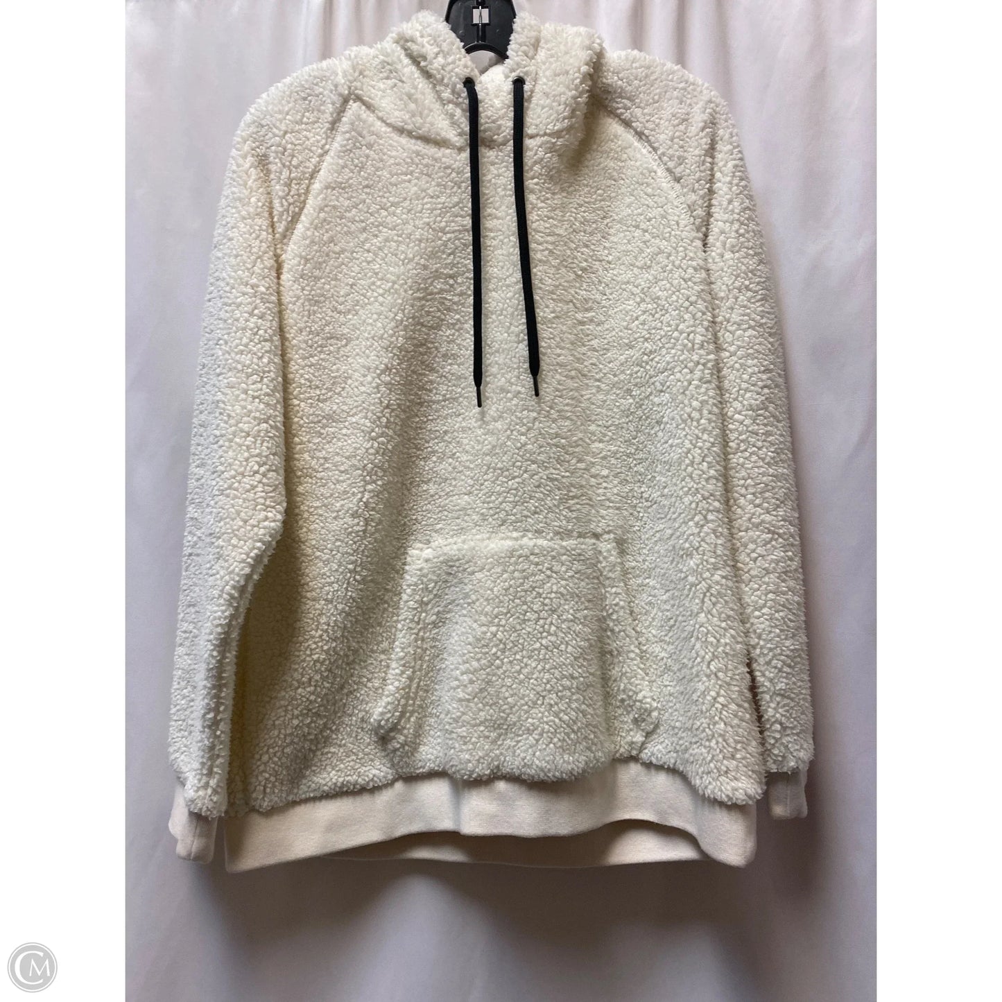 Sweatshirt Hoodie By Bcg In Cream, Size: L
