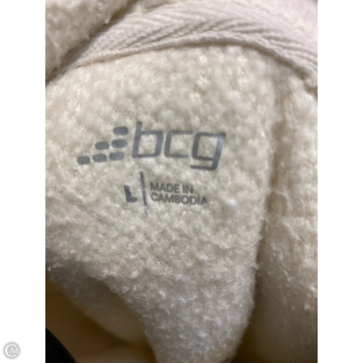 Sweatshirt Hoodie By Bcg In Cream, Size: L