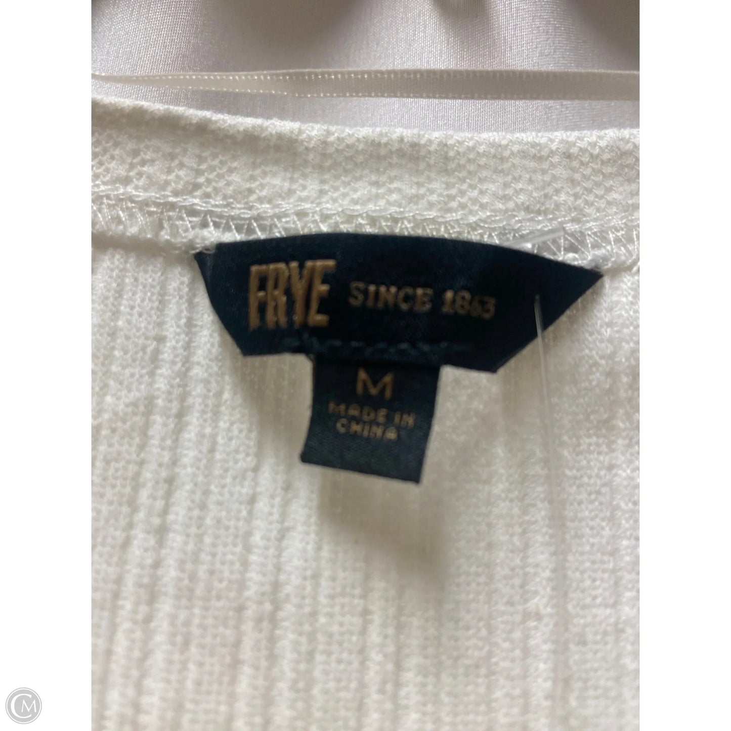 Top Sleeveless Designer By Frye In White, Size: M