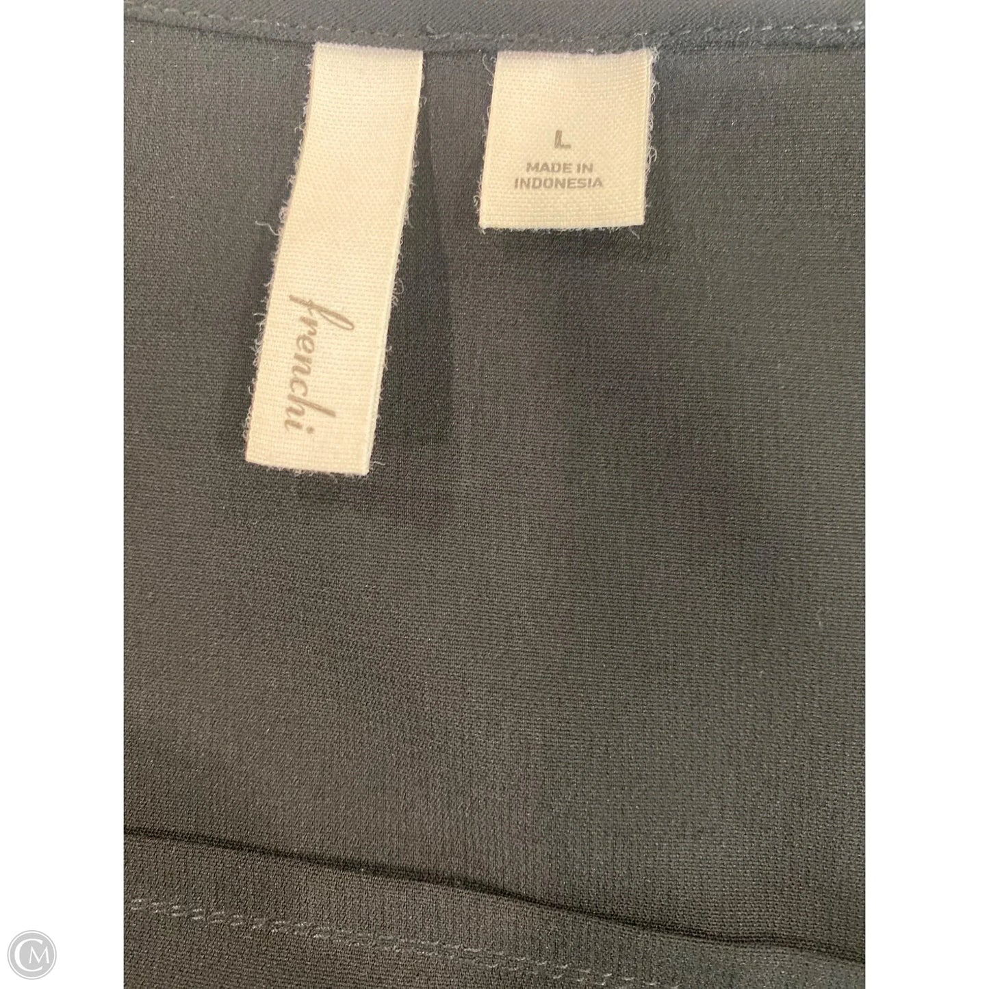 Top Sleeveless By Frenchi In Black, Size: L