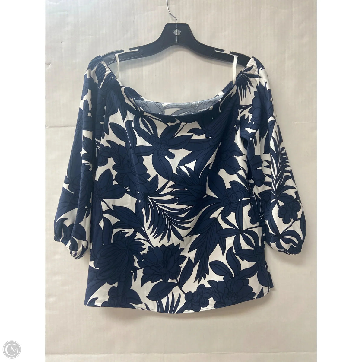 Top Long Sleeve By Ann Taylor In Navy, Size: S