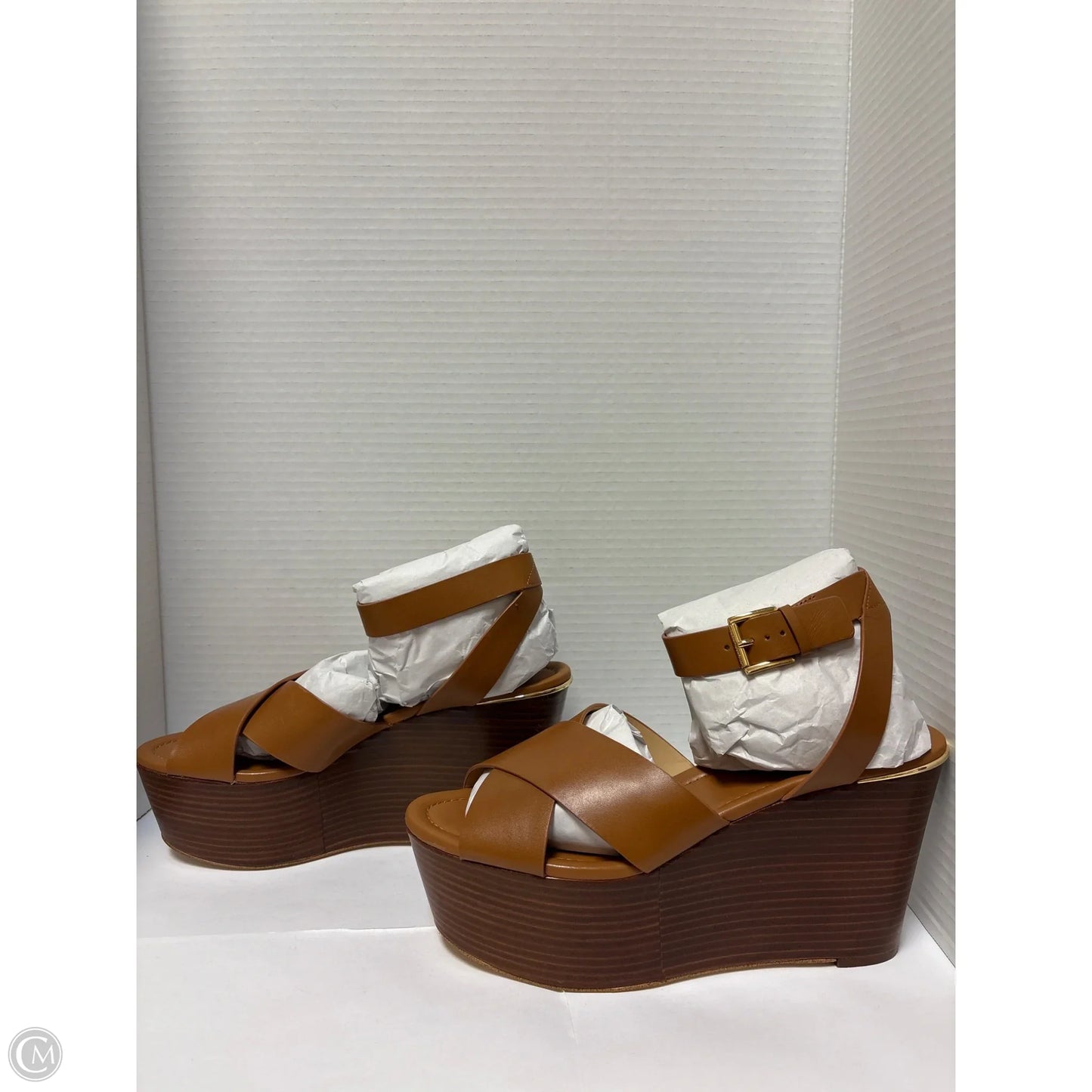 Sandals Designer By Michael Kors In Brown, Size: 9.5