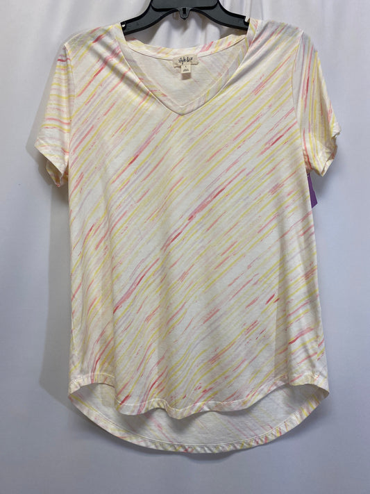 Pink & Yellow Top Short Sleeve Style And Company, Size L