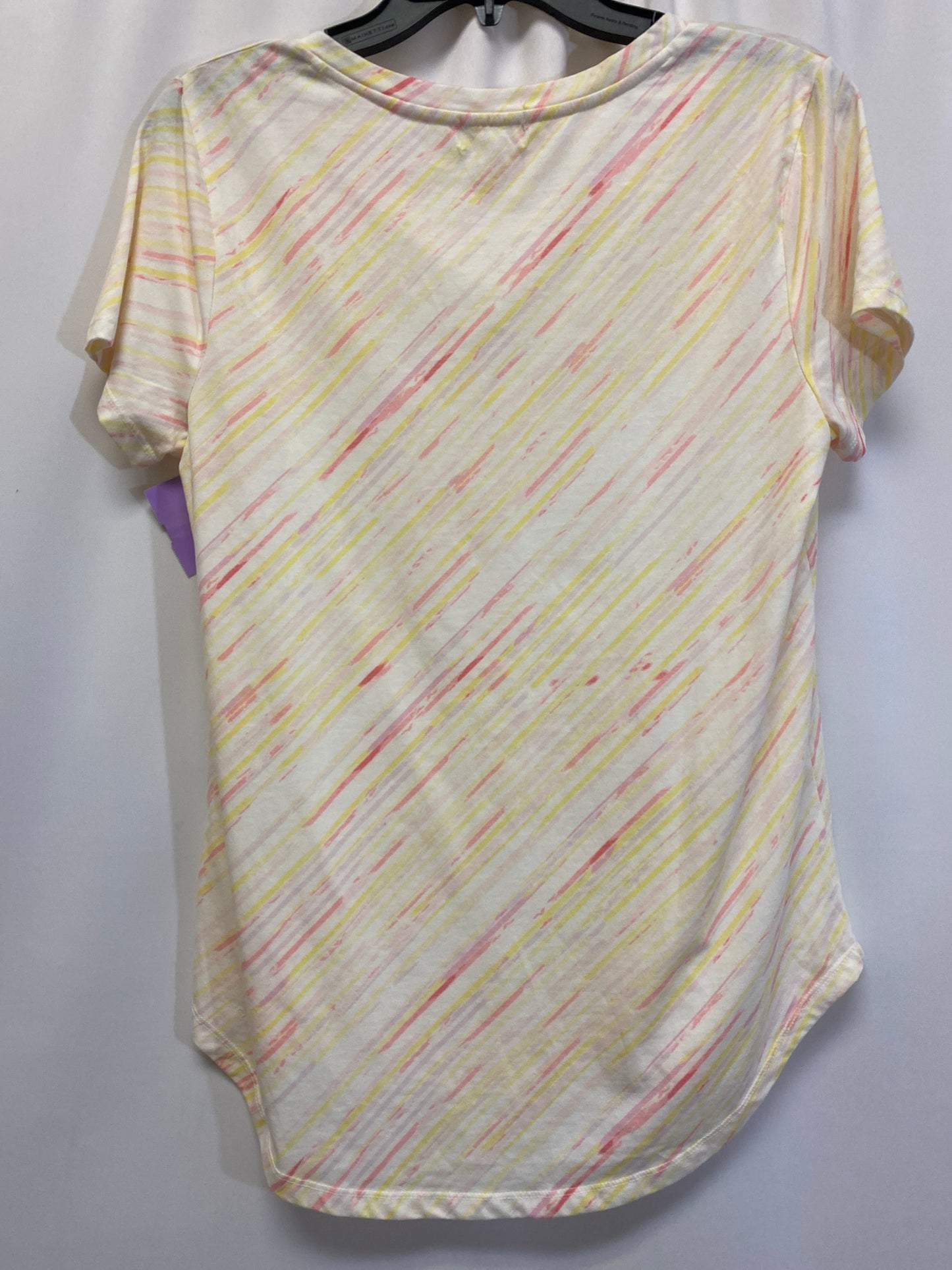 Pink & Yellow Top Short Sleeve Style And Company, Size L