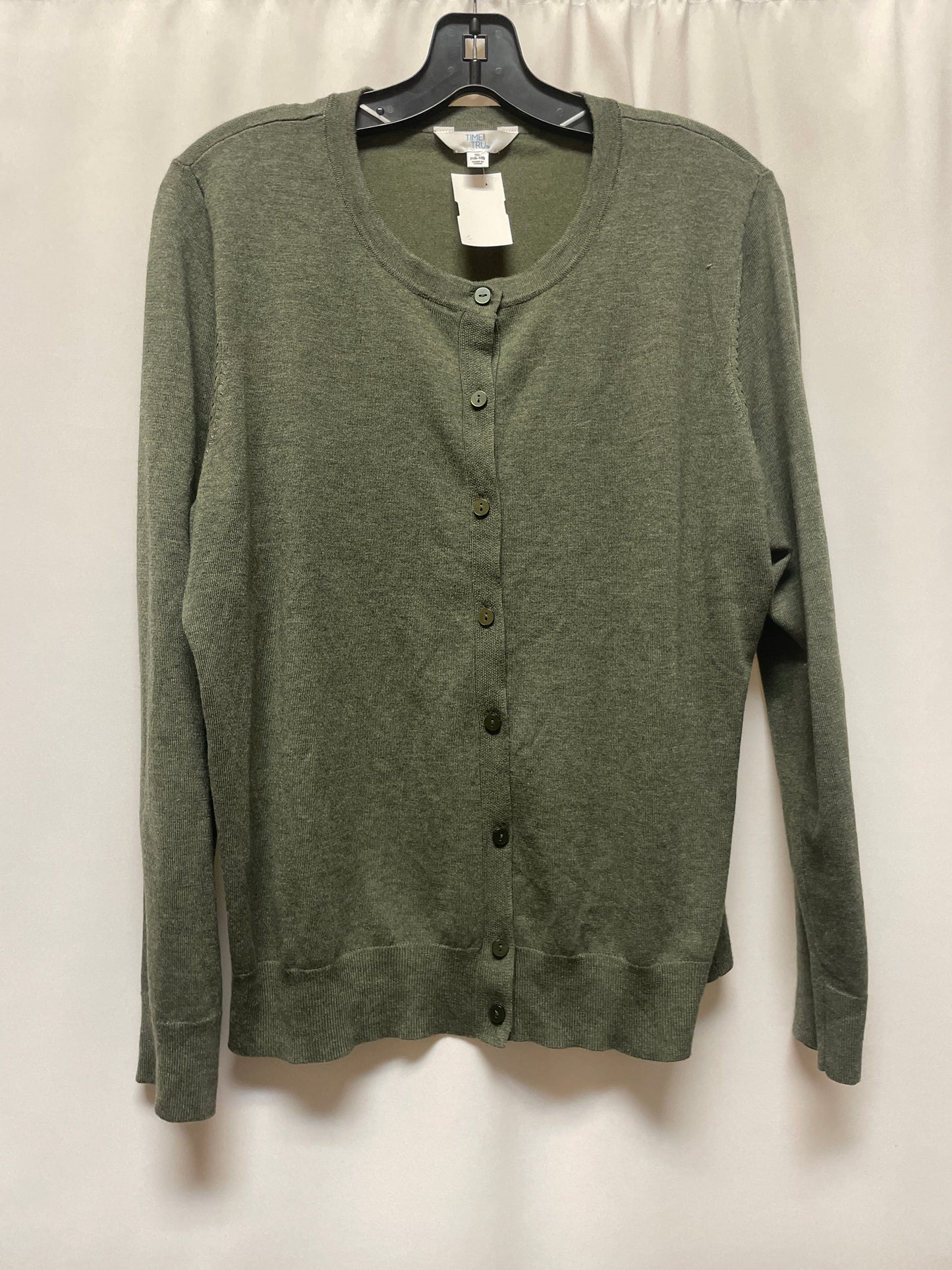 Cardigan By Time And Tru In Green, Size: Xl