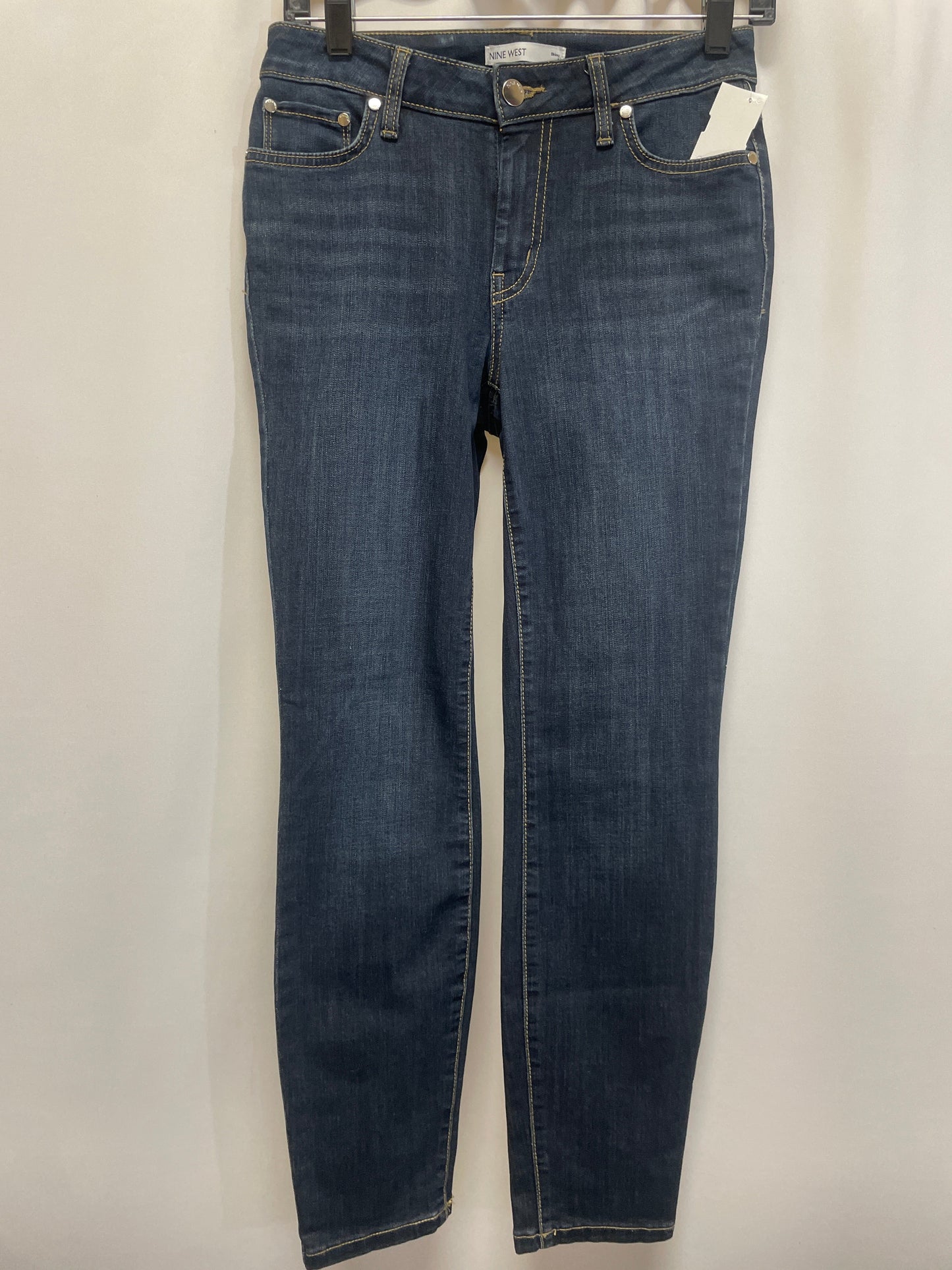 Jeans Skinny By Nine West In Blue Denim, Size: 4