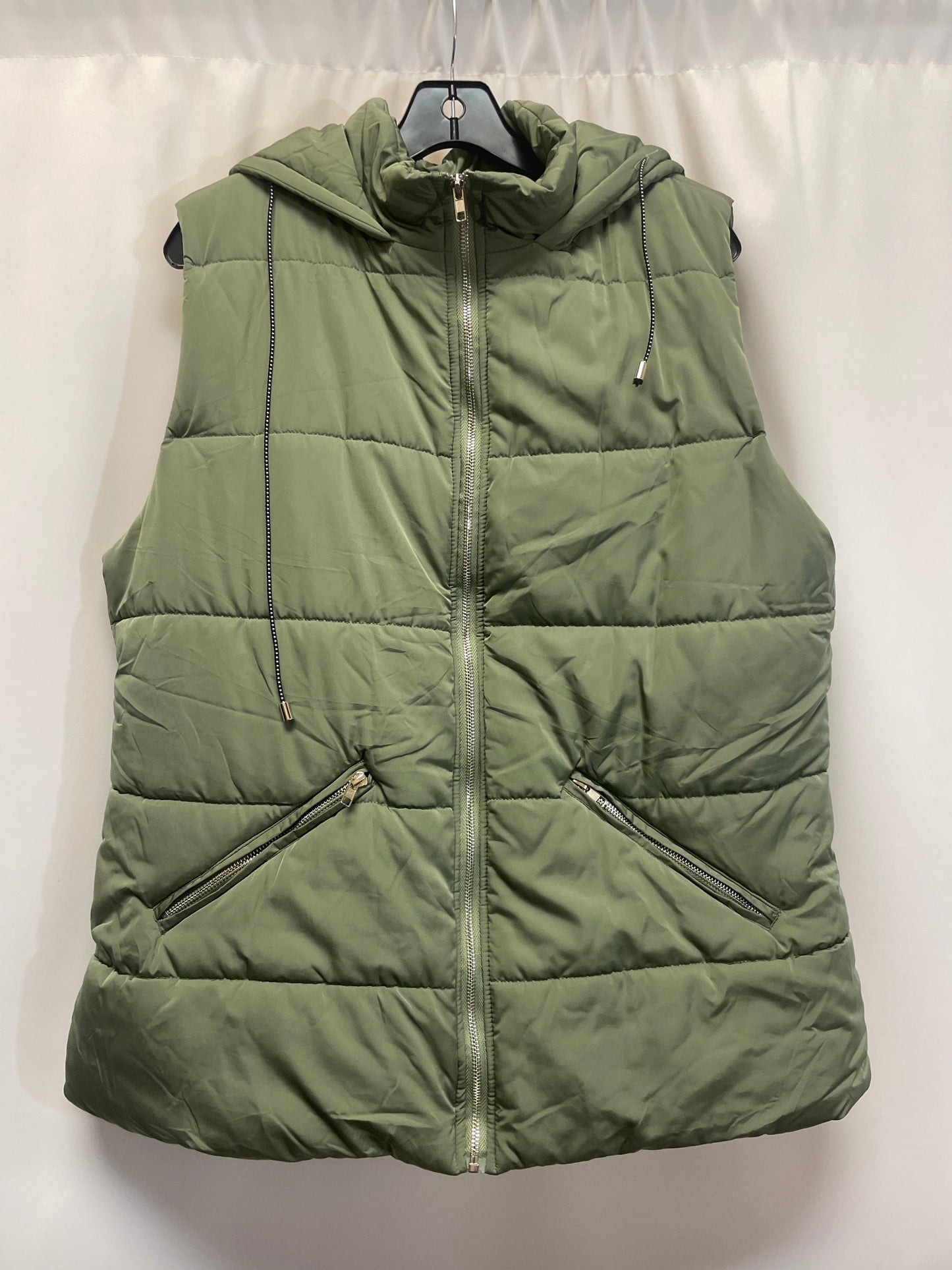 Vest Puffer & Quilted By Clothes Mentor In Green, Size: Xxl