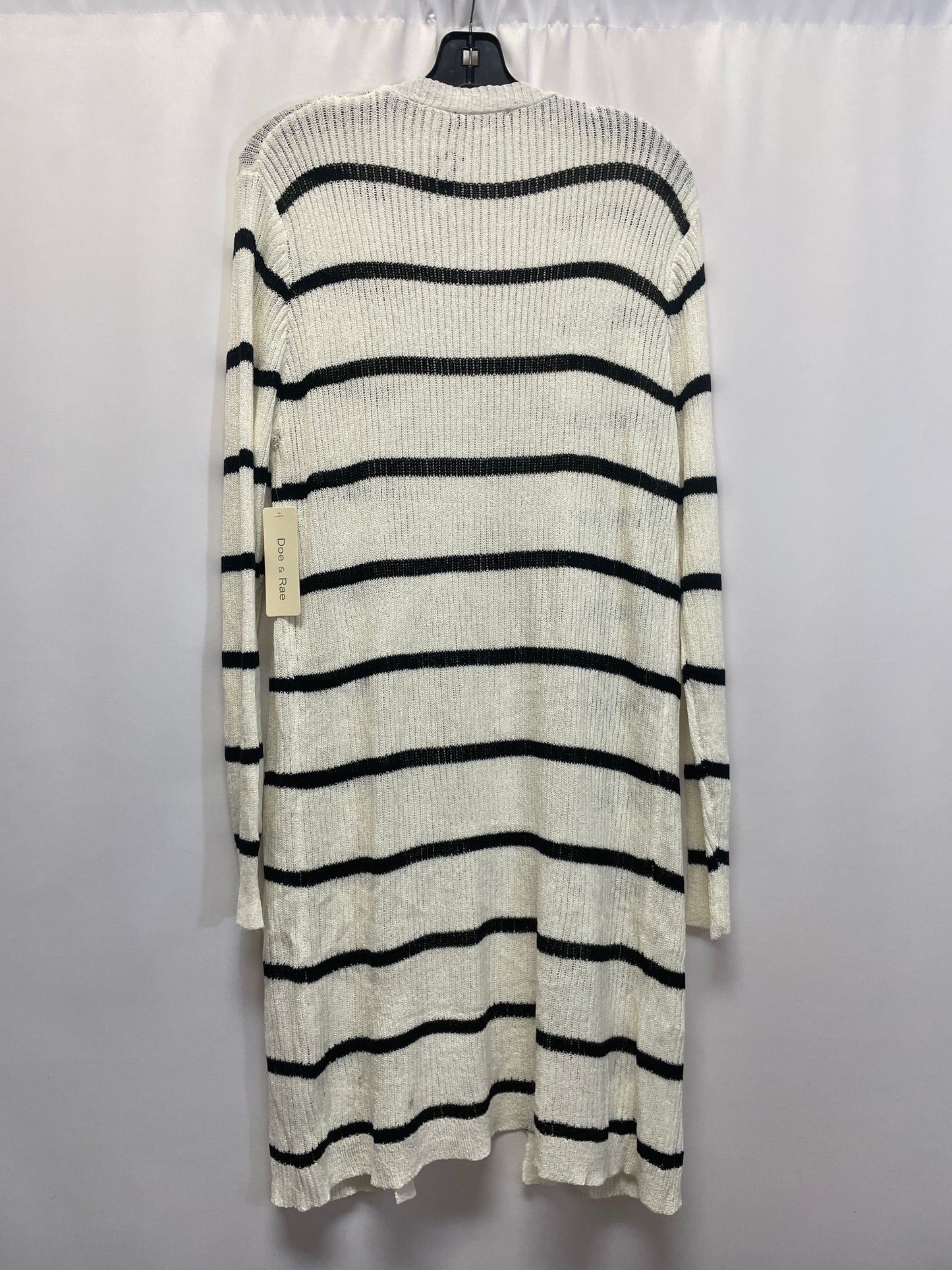 Cardigan By Doe & Rae In Black & White, Size: 1x