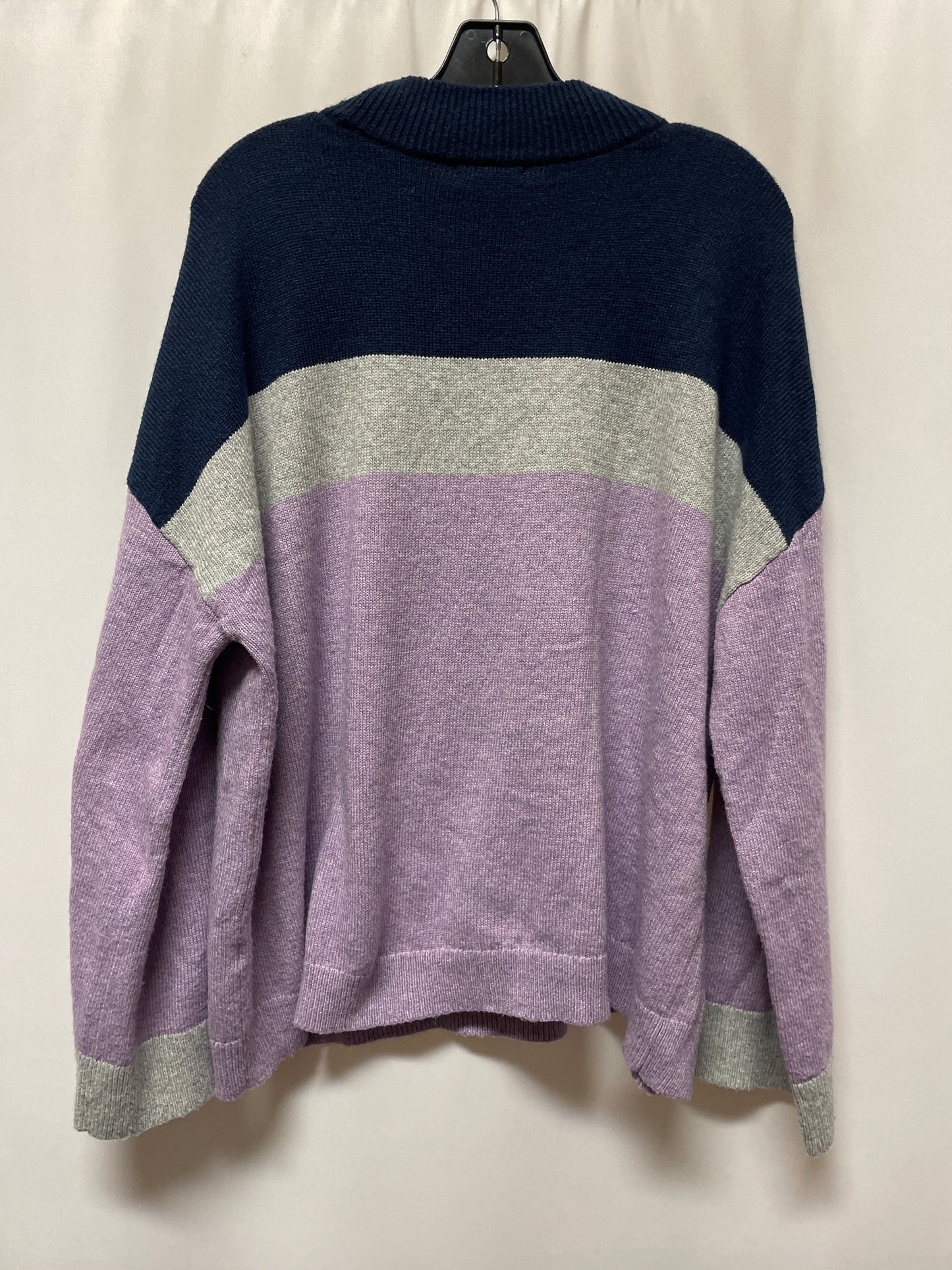 Sweater By Bp In Blue & Purple, Size: 2x