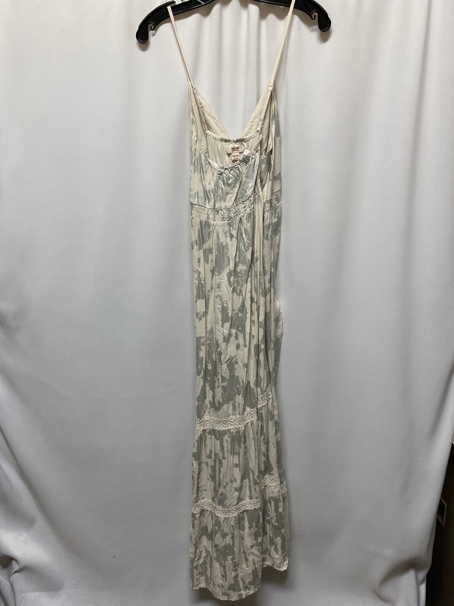 Dress Casual Maxi By Mossimo In Grey & White, Size: Xxl