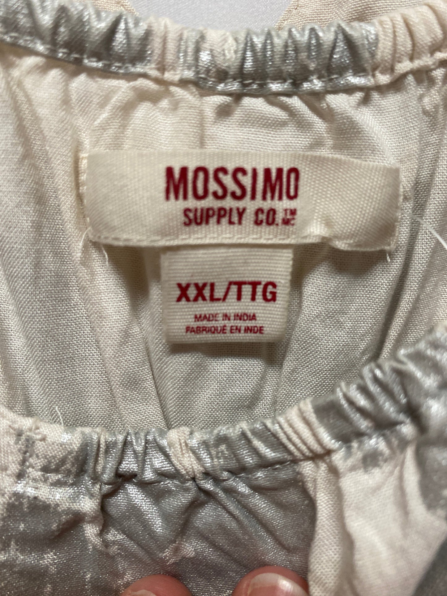 Dress Casual Maxi By Mossimo In Grey & White, Size: Xxl