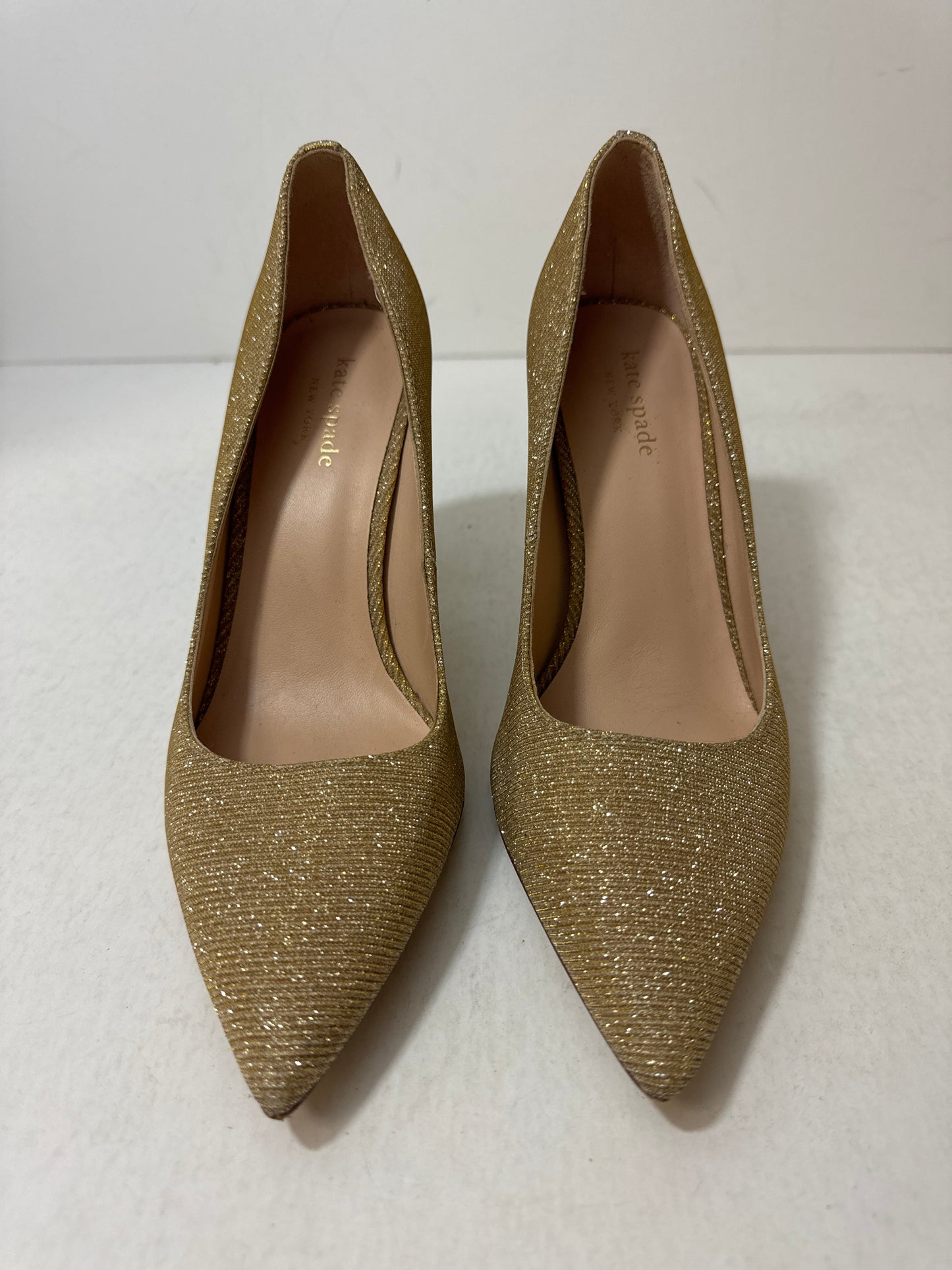 Shoes Designer By Kate Spade In Gold, Size: 7