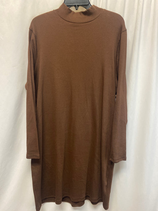 Dress Casual Midi By Old Navy In Brown, Size: 2x