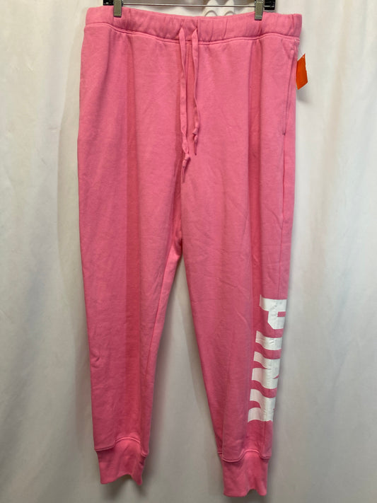 Athletic Pants By Pink In Pink, Size: Xl