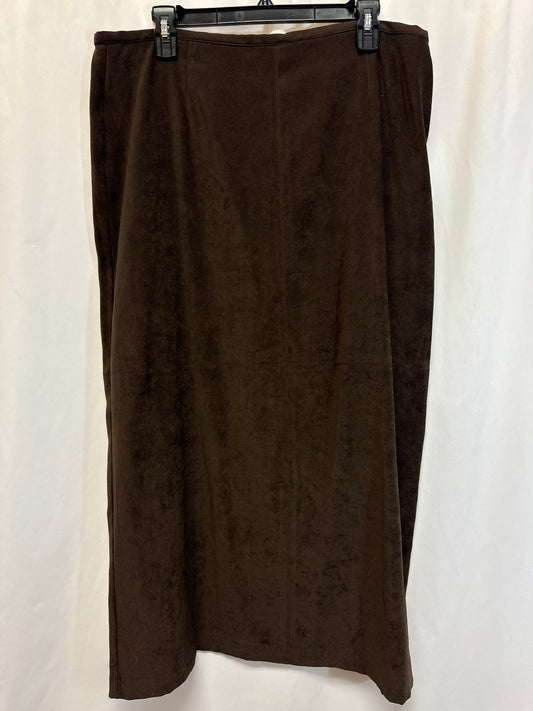 Skirt Maxi By Norton Mcnaughton In Brown, Size: 16