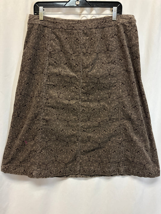 Skirt Midi By Croft And Barrow In Brown, Size: 14