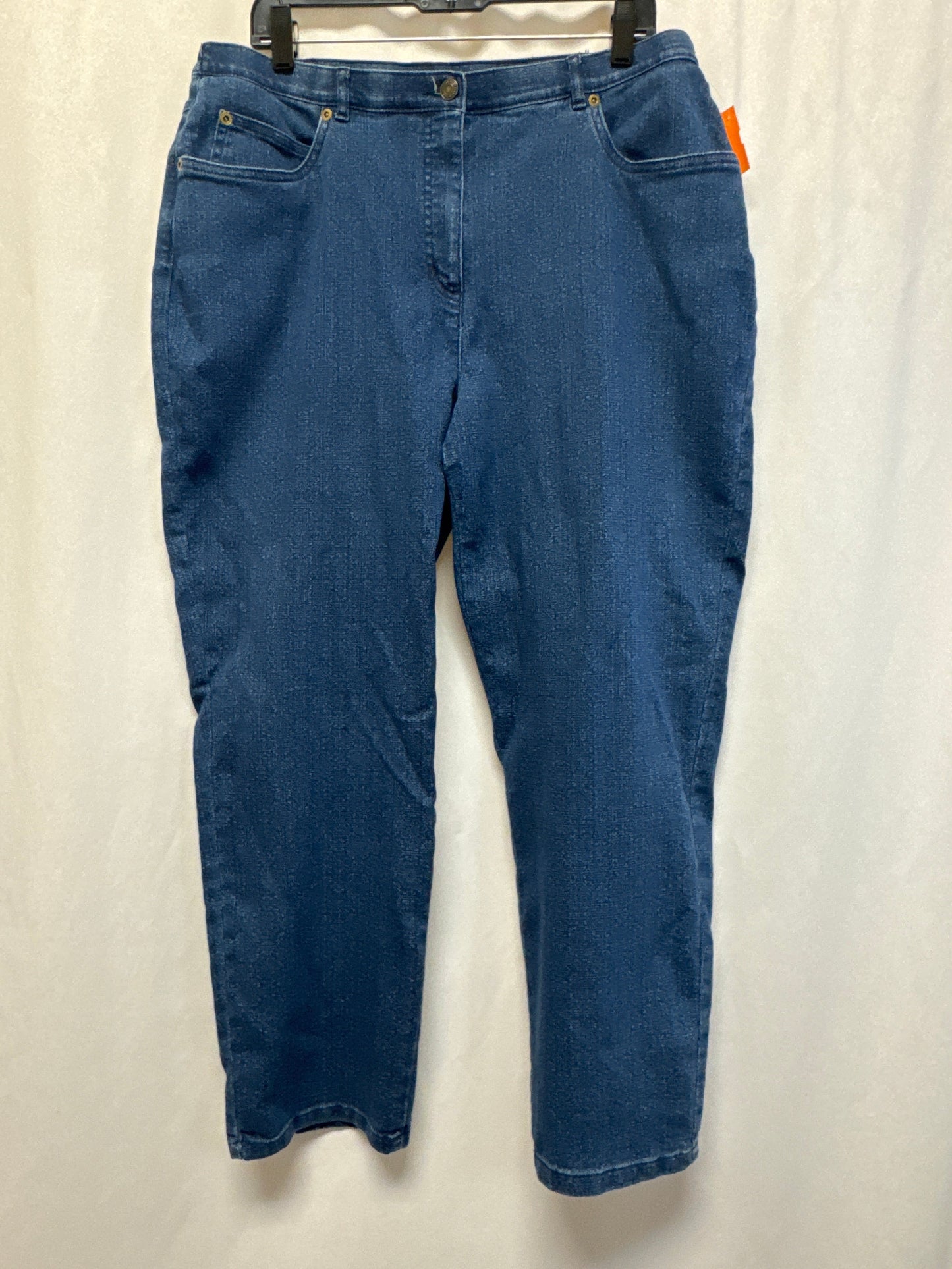 Jeans Straight By Allison Daley In Blue Denim, Size: 16
