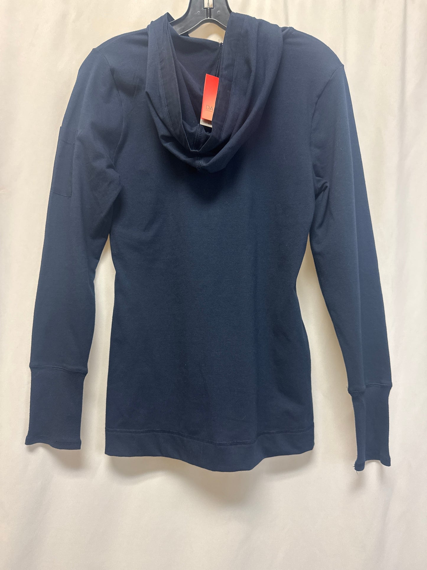 Athletic Top Long Sleeve Hoodie By Danskin Now In Blue, Size: S