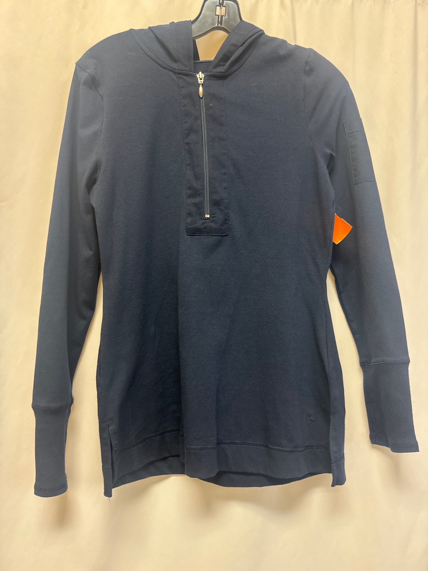 Athletic Top Long Sleeve Hoodie By Danskin Now In Blue, Size: S