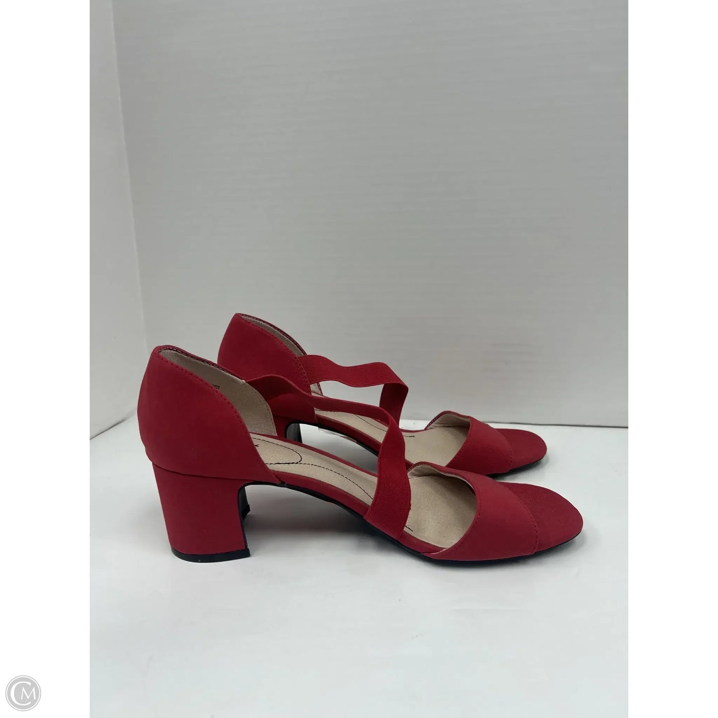 Sandals Heels Block By Life Stride In Red, Size: 10