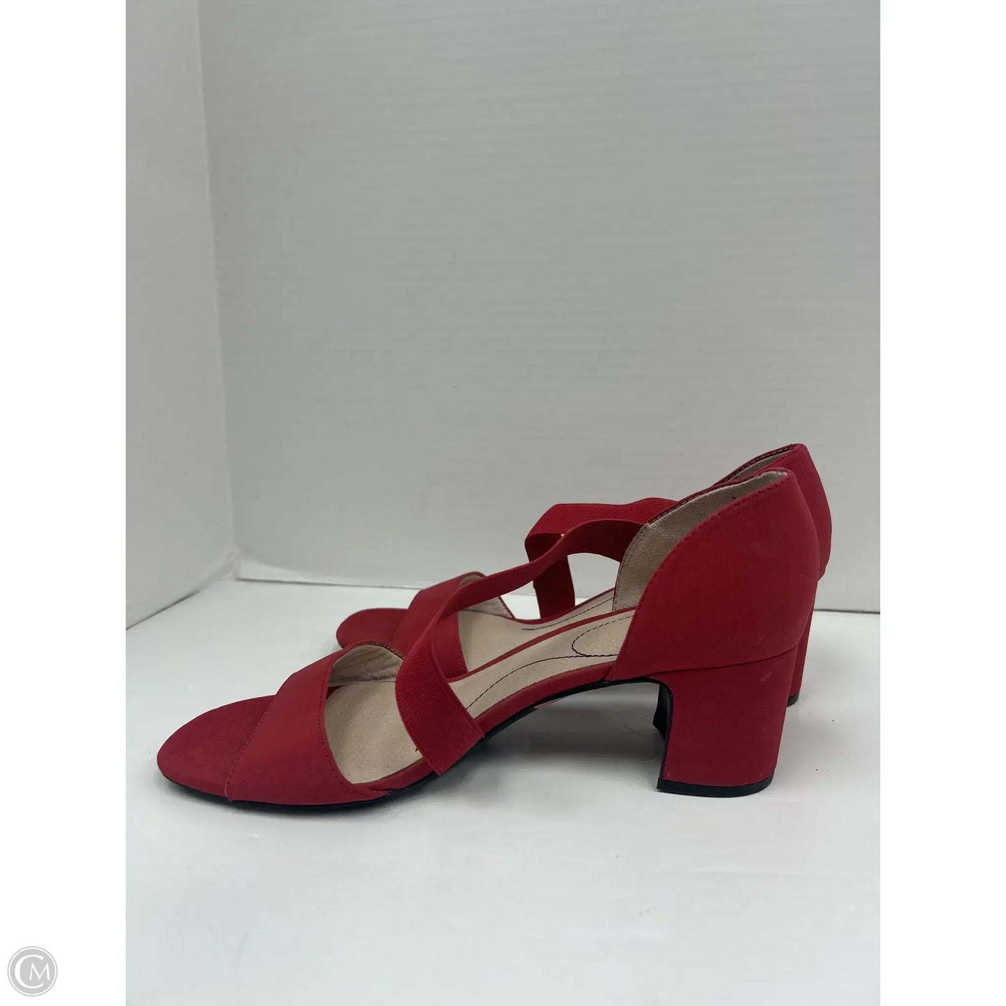 Sandals Heels Block By Life Stride In Red, Size: 10