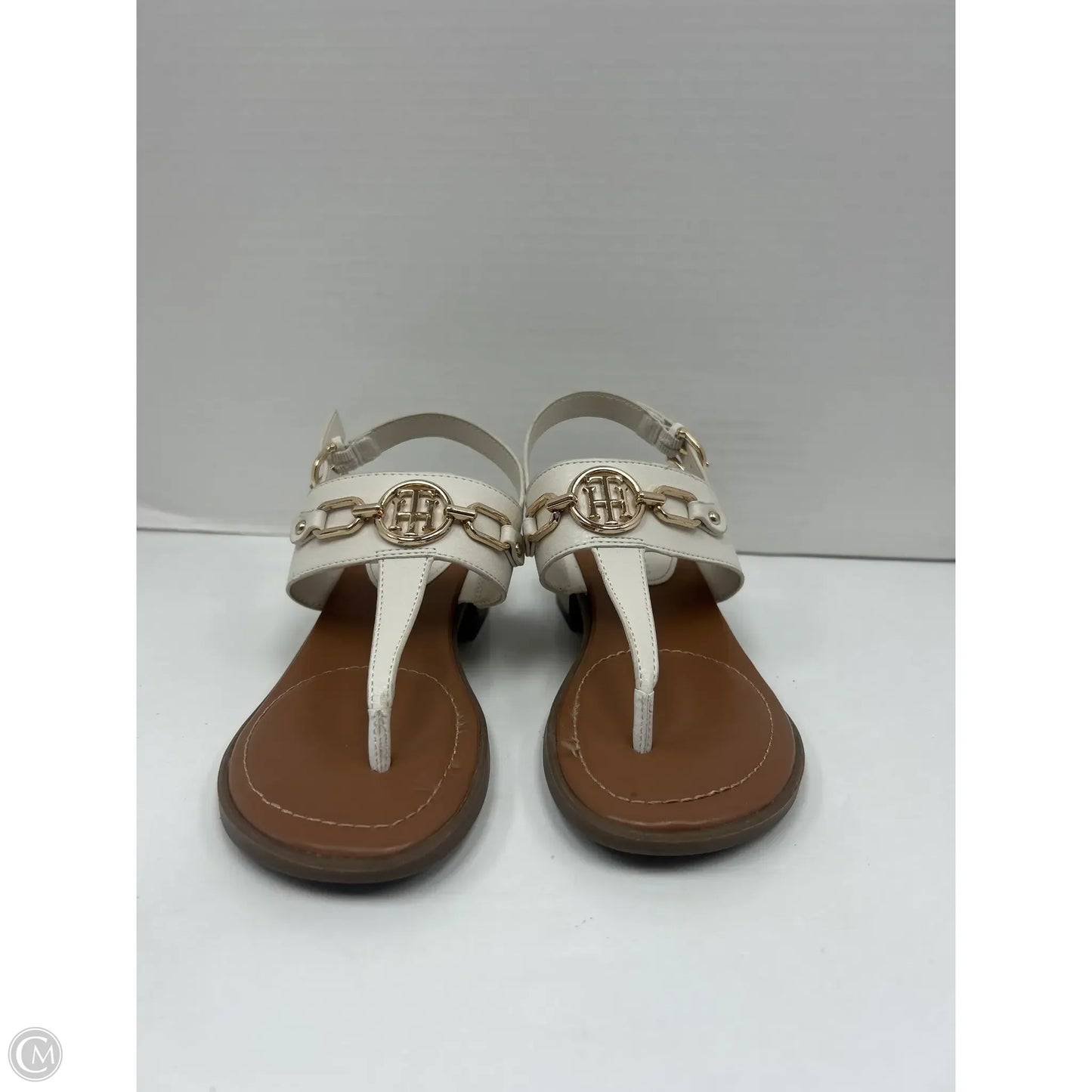 Sandals Heels Block By Tommy Hilfiger In White, Size: 7