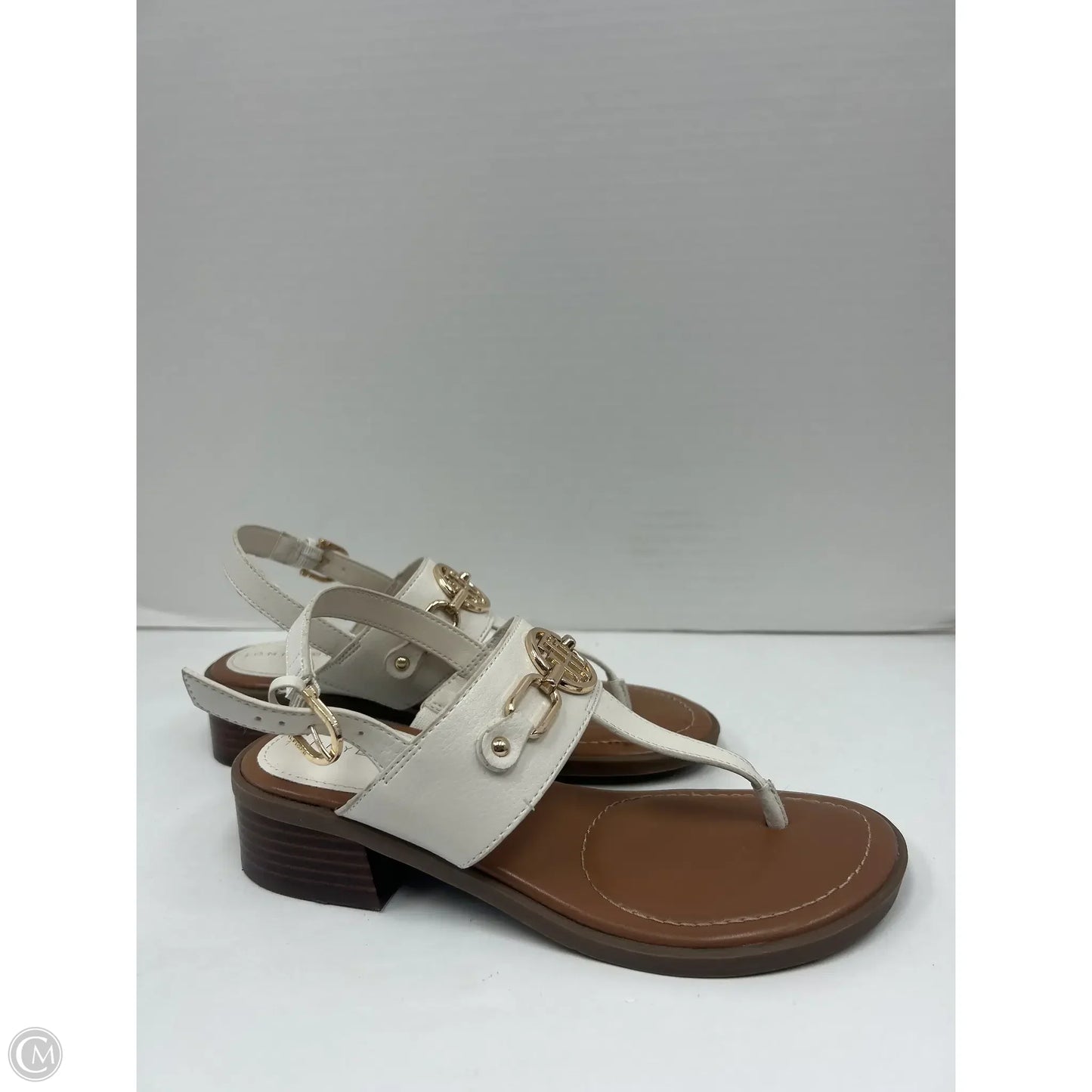 Sandals Heels Block By Tommy Hilfiger In White, Size: 7