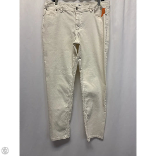 Jeans Straight By Cato In White Denim, Size: 14