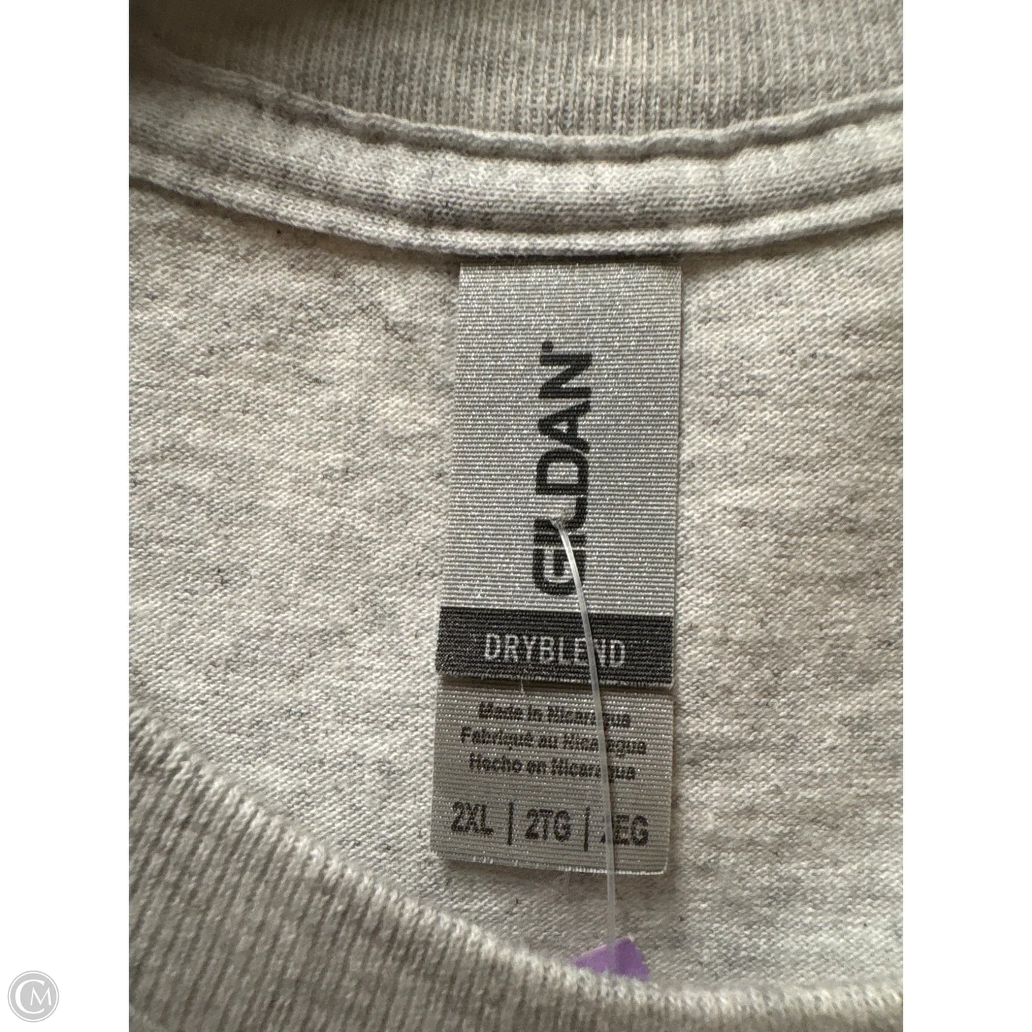 Top Short Sleeve By Gildan In Grey, Size: Xxl