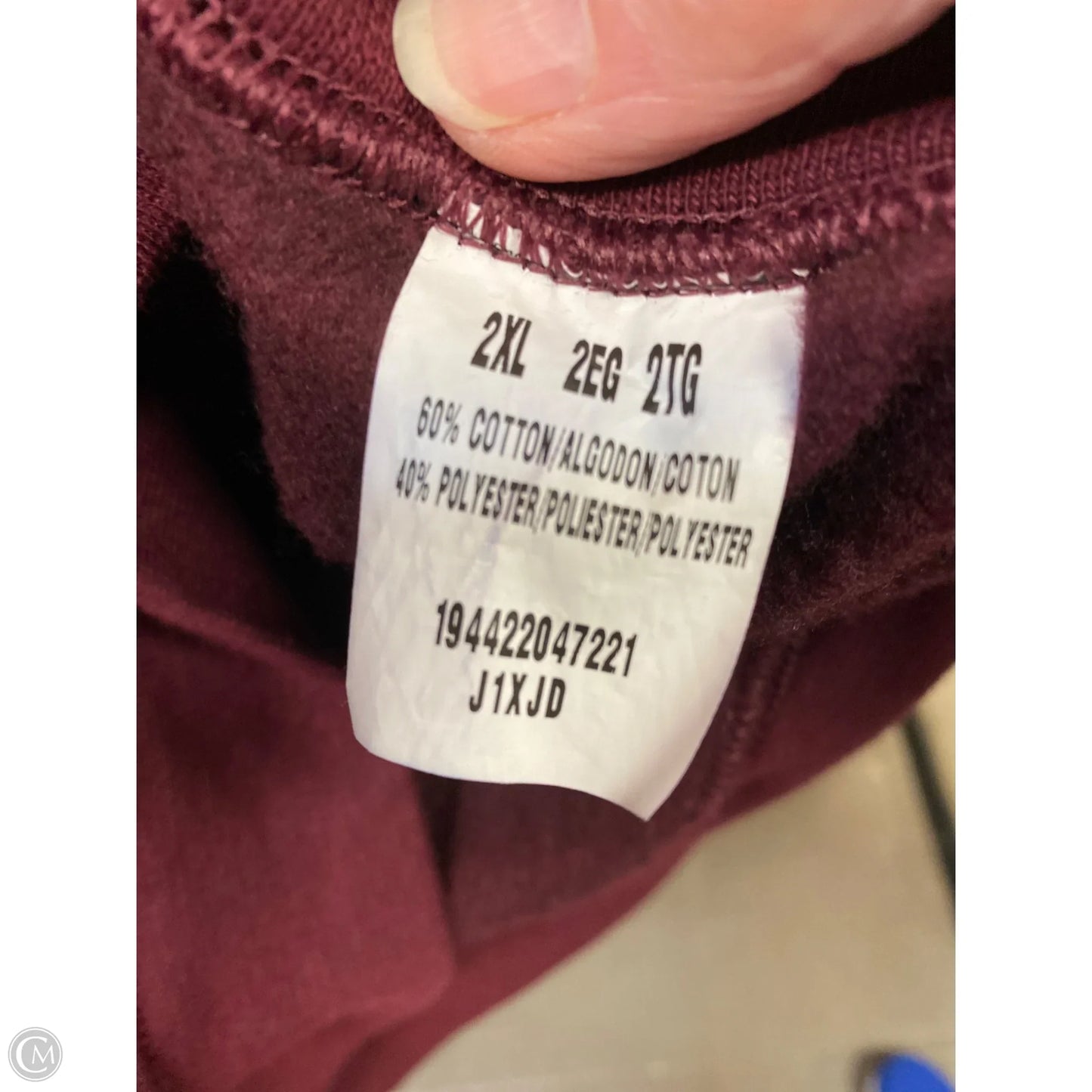 Sweater By Fruit Of The Loom In Maroon, Size: 2x