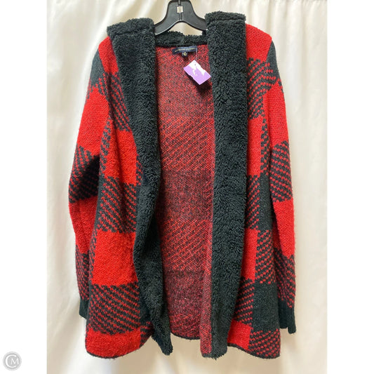 Coat Wool By Adrienne Vittadini In Red, Size: M