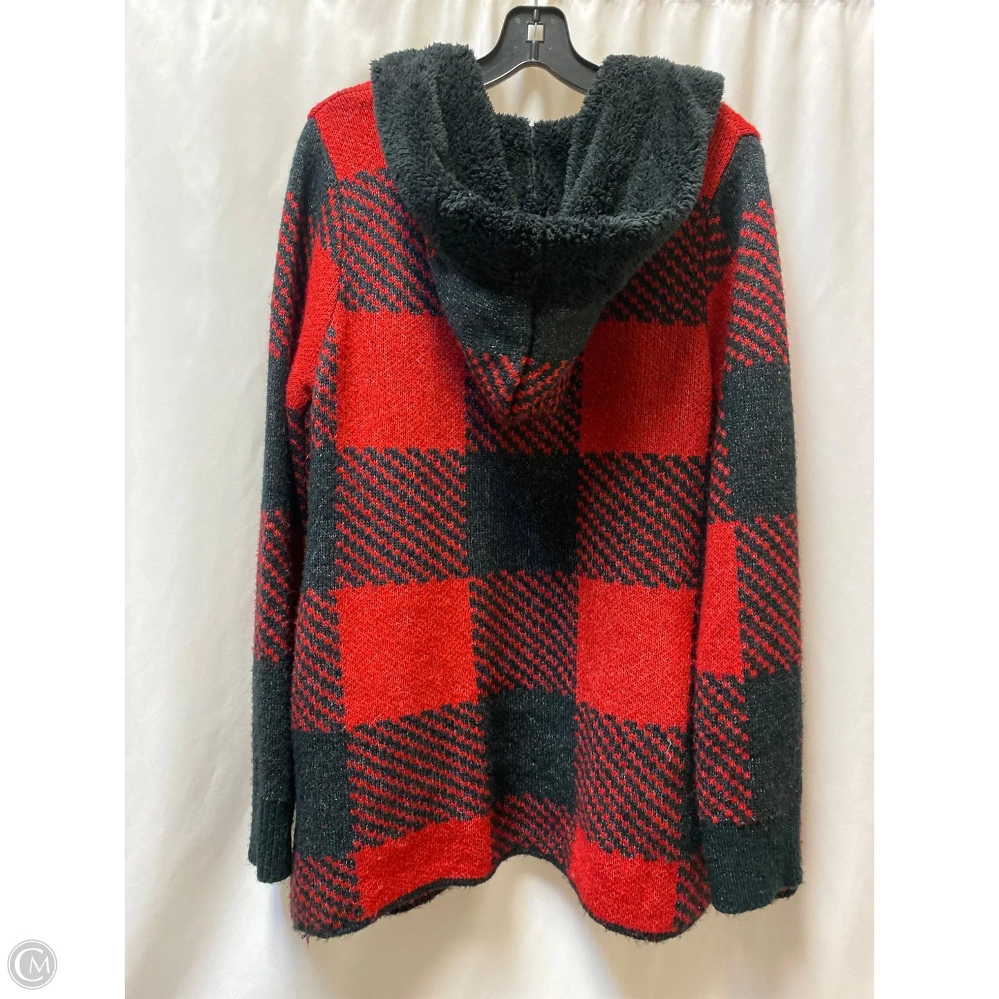 Coat Wool By Adrienne Vittadini In Red, Size: M