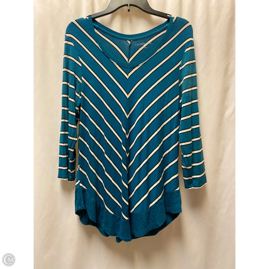 Top Long Sleeve By Croft And Barrow In Teal, Size: L