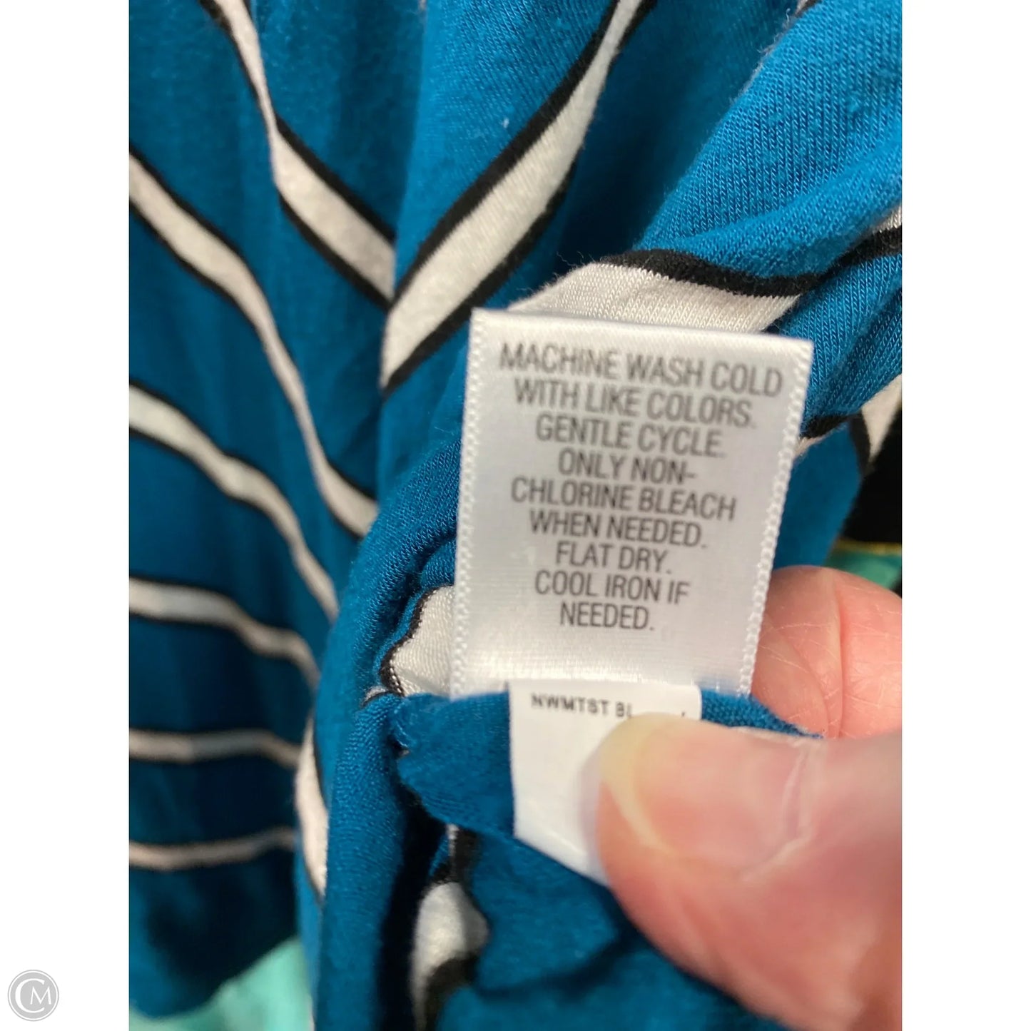 Top Long Sleeve By Croft And Barrow In Teal, Size: L