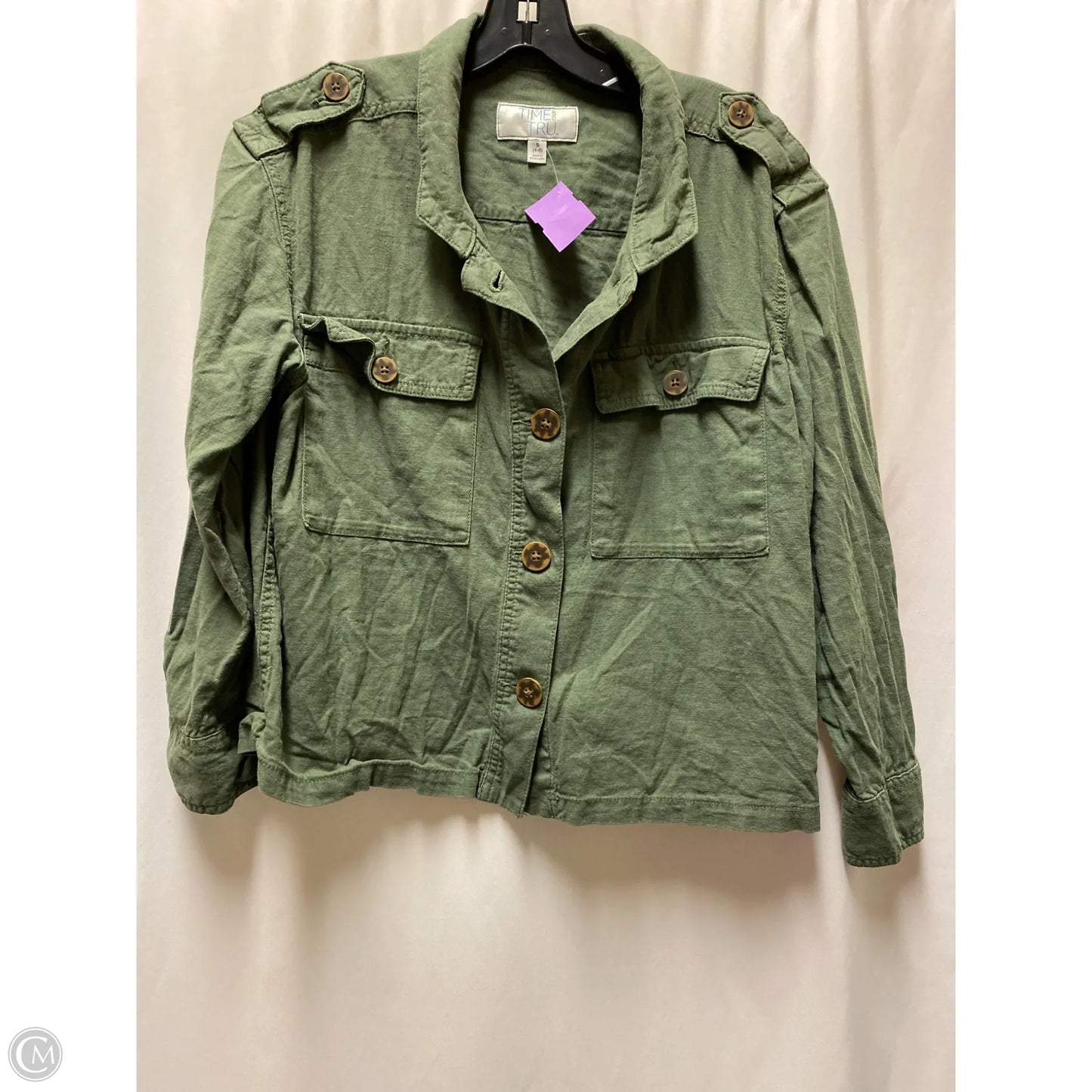 Jacket Other By Time And Tru In Green, Size: S