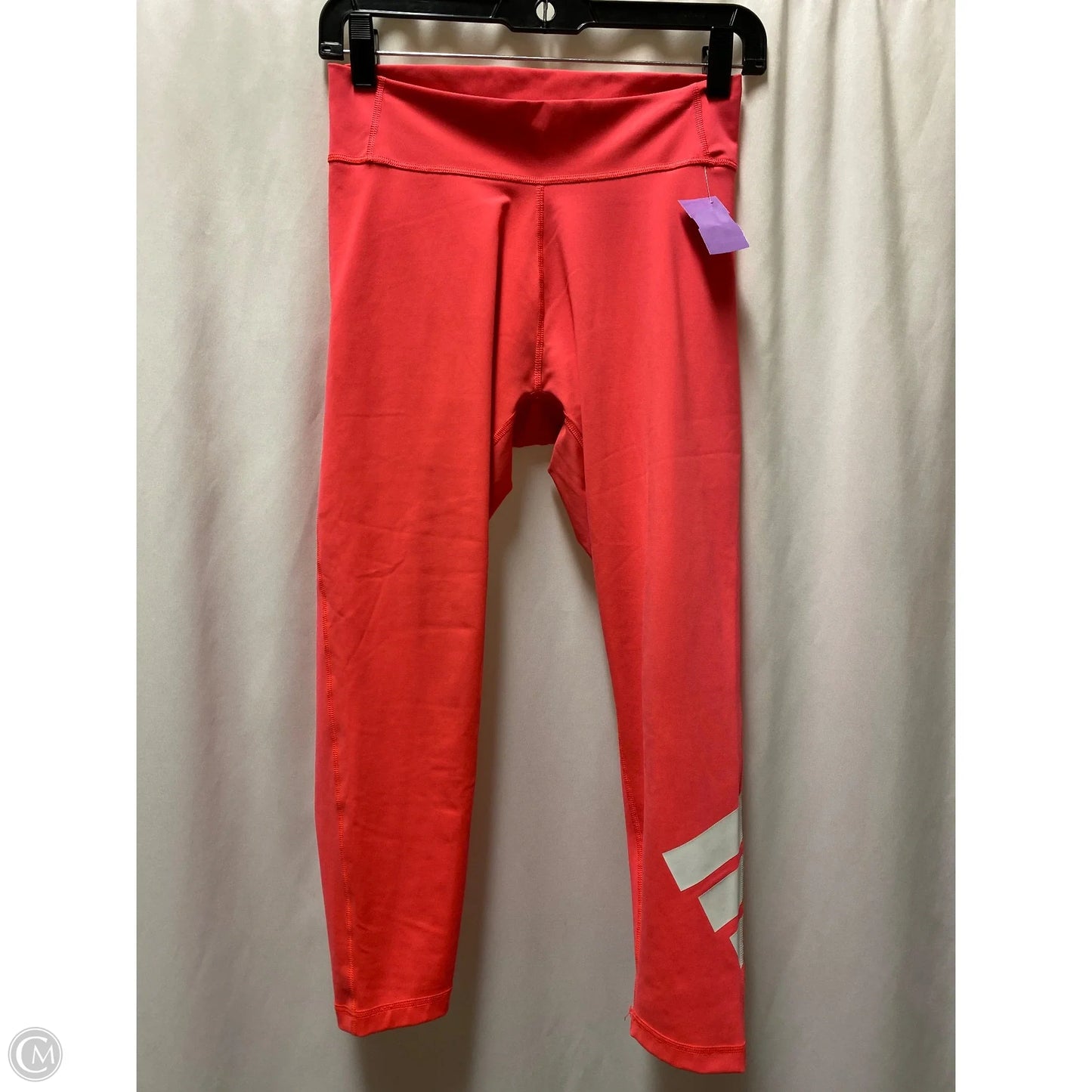 Athletic Leggings Capris By Adidas In Pink, Size: M