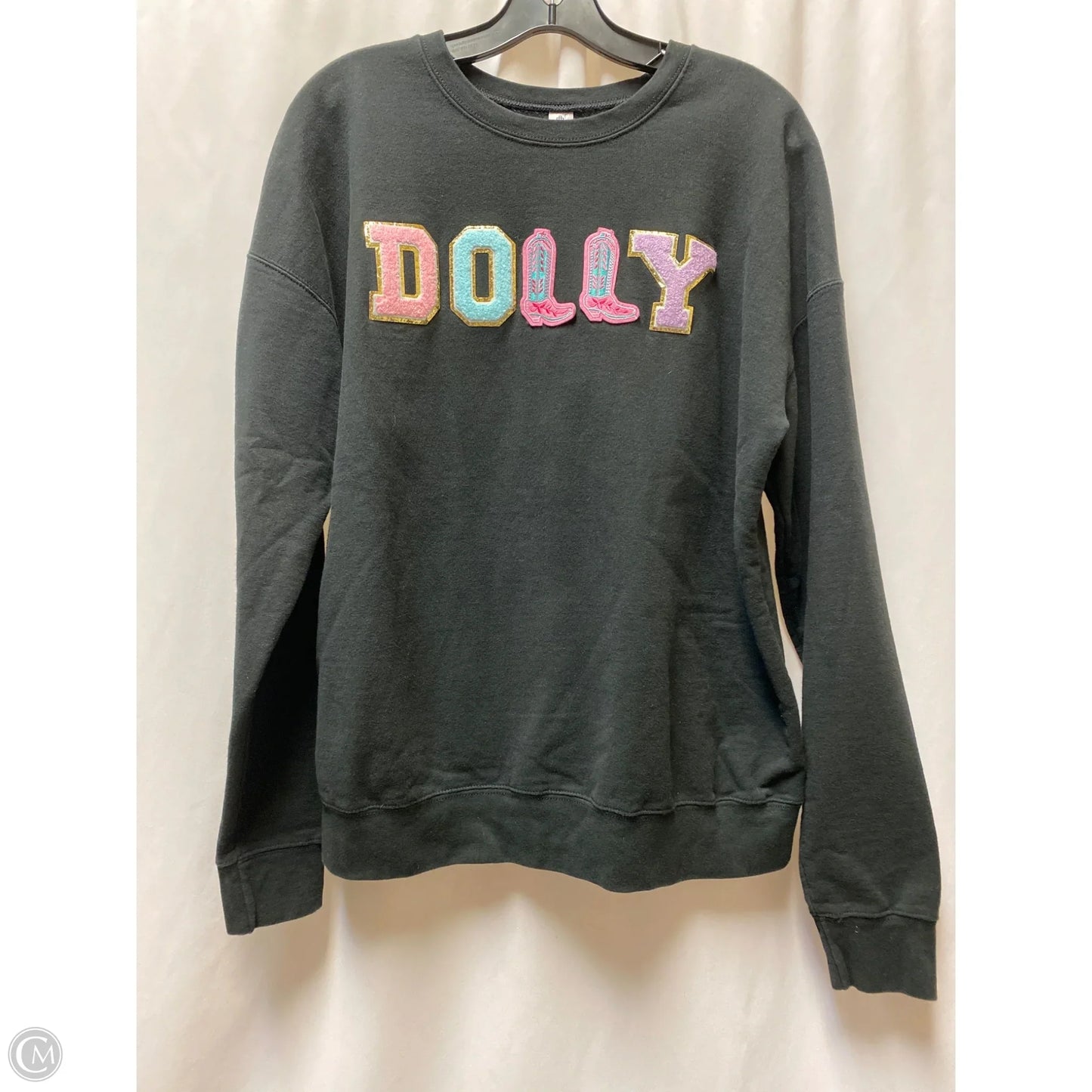 Sweatshirt Crewneck By Tultex In Black, Size: L